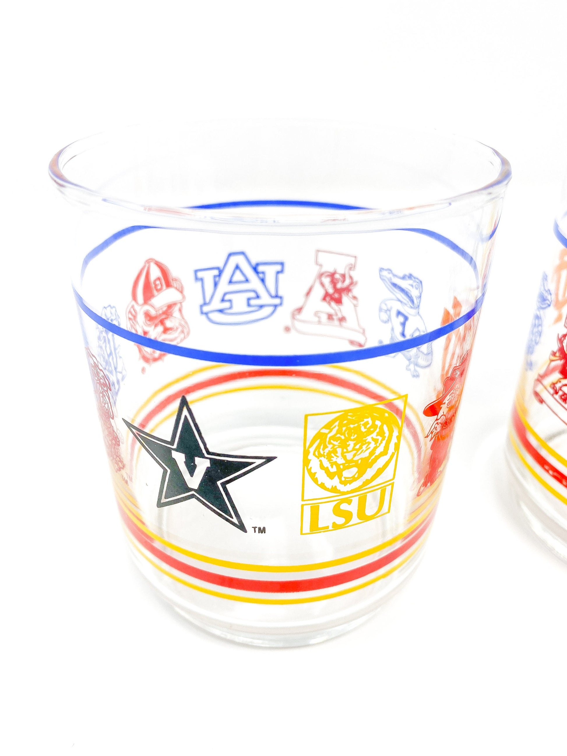 Vintage SEC Lowball Glasses - Southeastern Conference