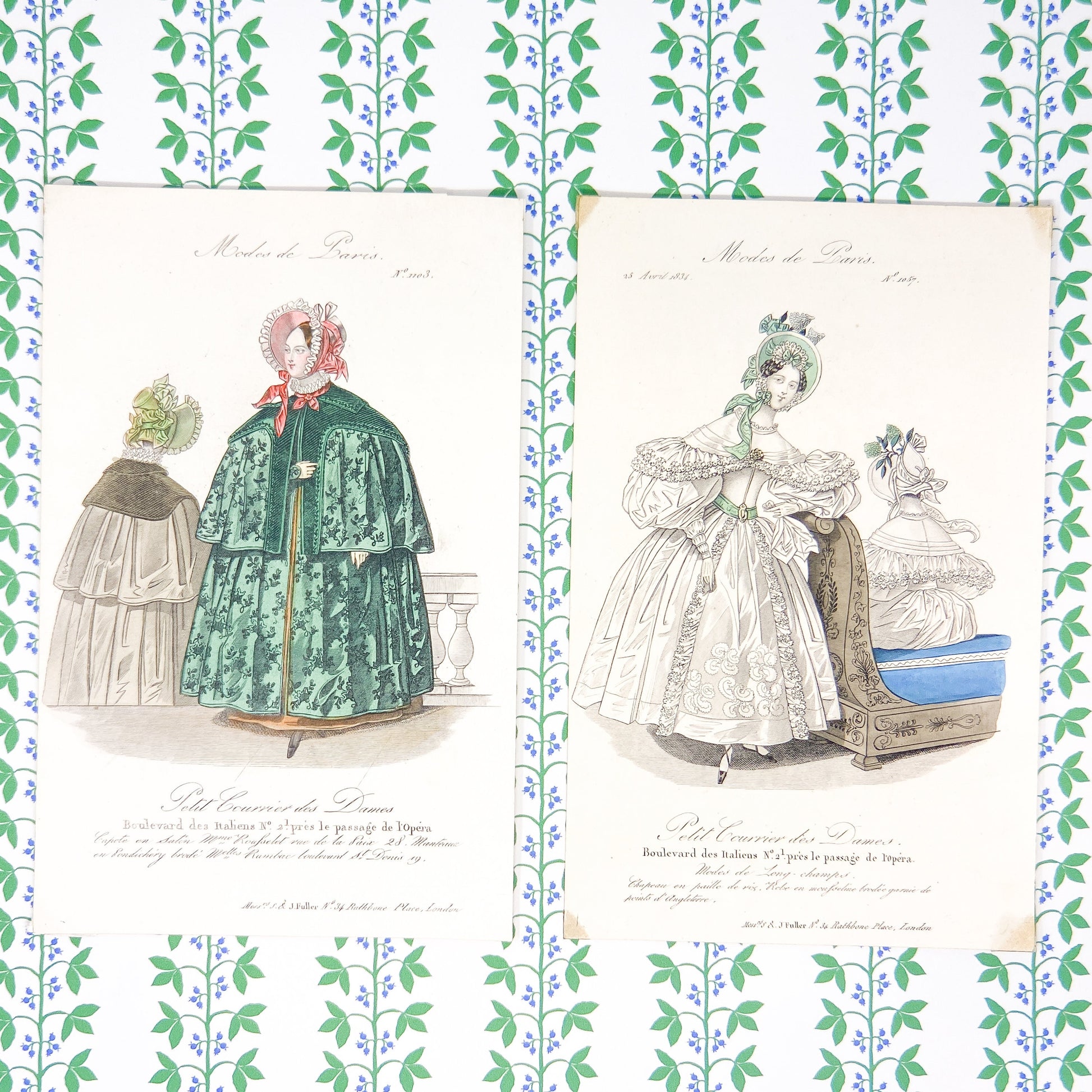 Antique Fashion Plates from Modes De Paris