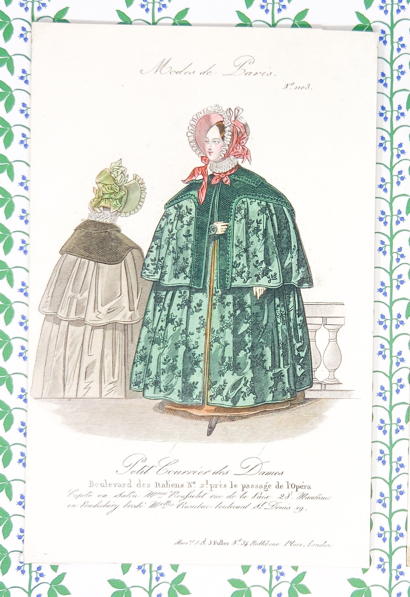 Antique Fashion Plates from Modes De Paris