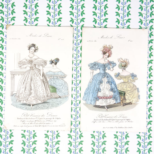 Antique Fashion Plates from Modes De Paris