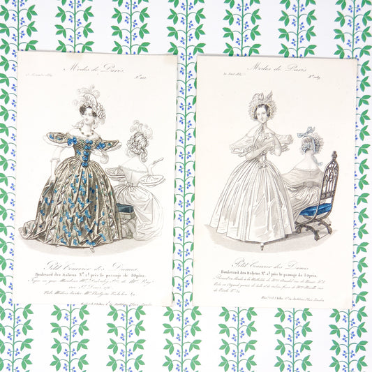 Antique Fashion Plates from Modes De Paris