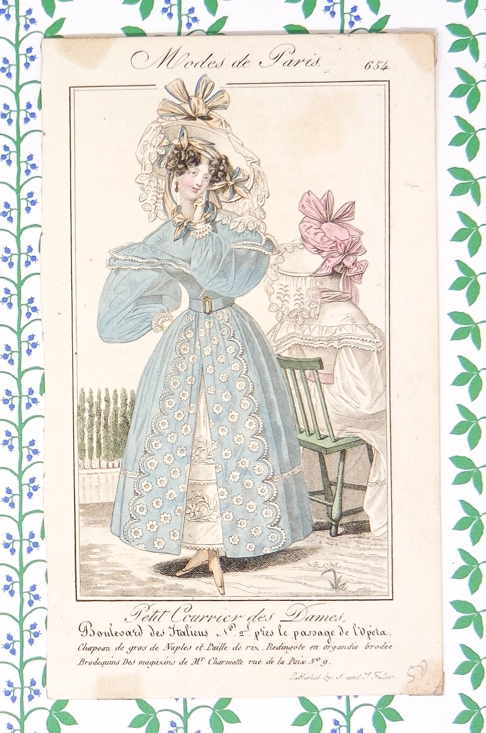 Antique Fashion Plates from Modes De Paris