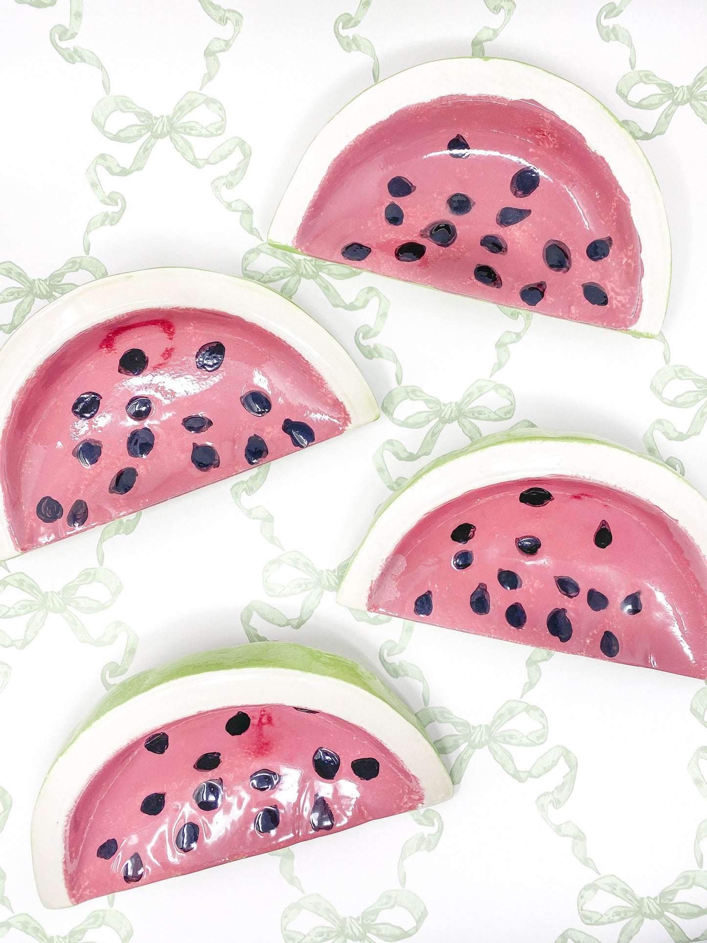 Vintage Handpainted Watermelon Plates