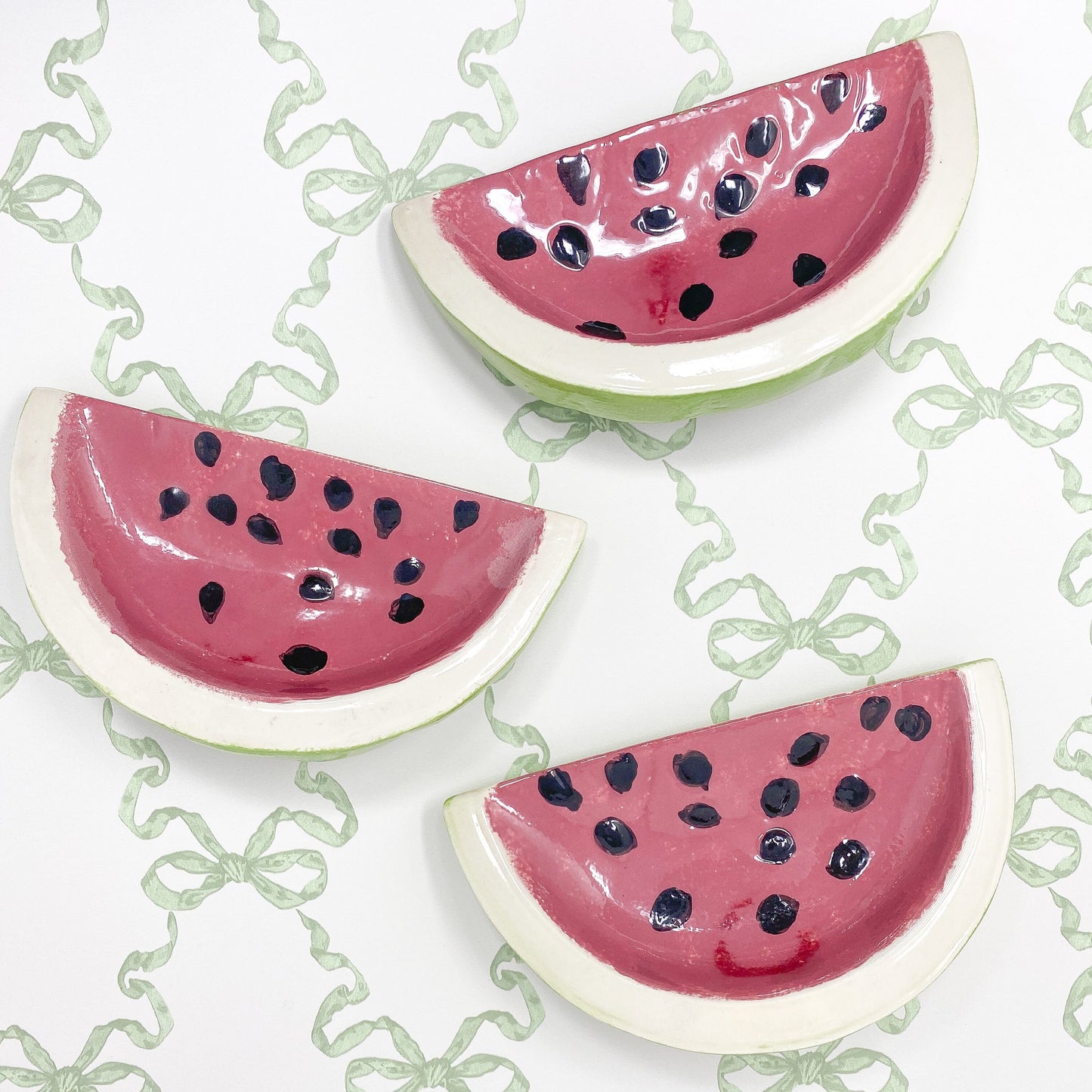 Vintage Handpainted Watermelon Plates