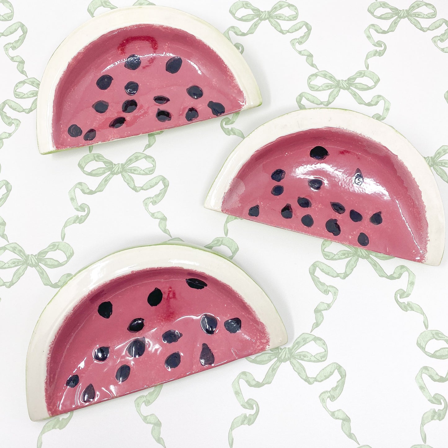 Vintage Handpainted Watermelon Plates