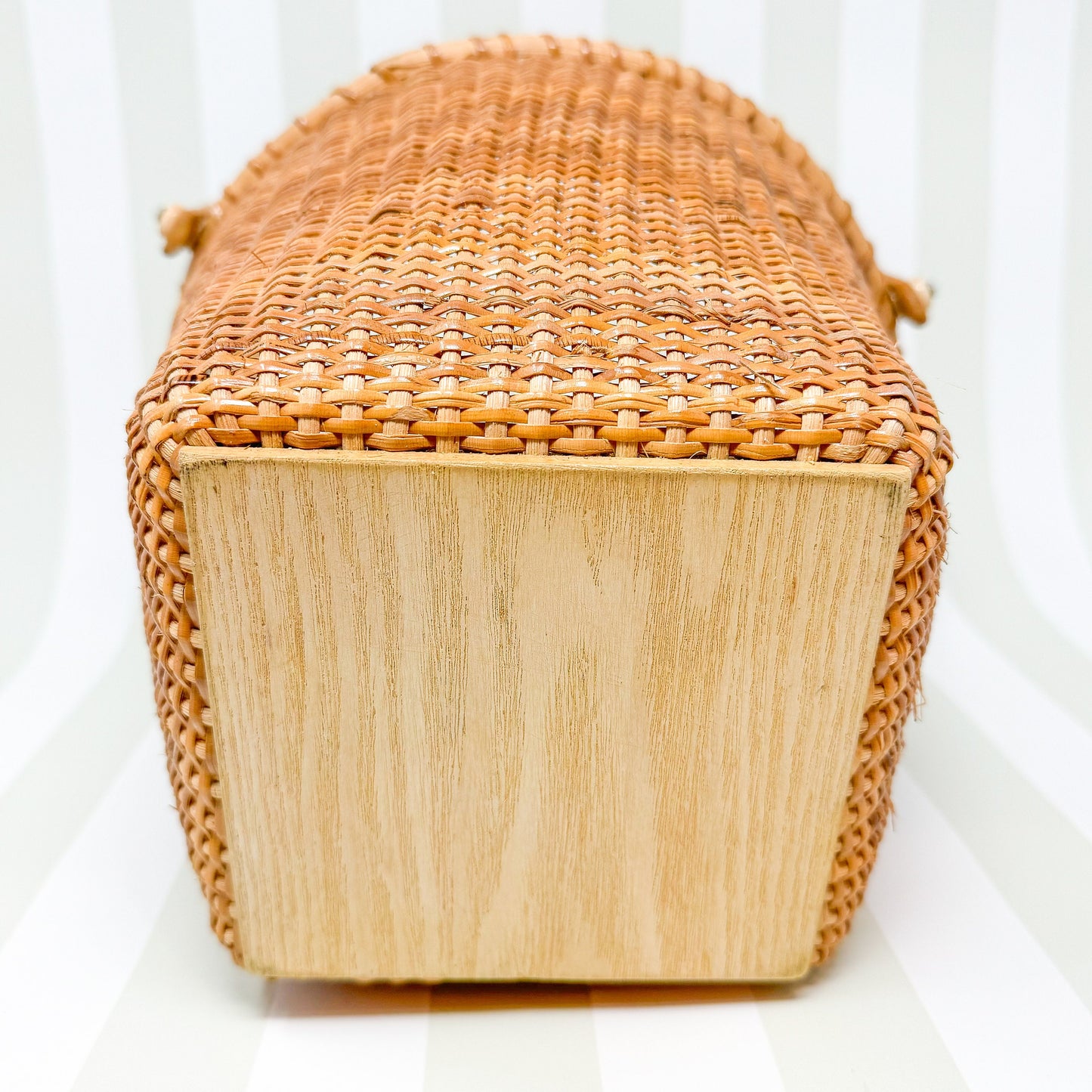Double Handed Nantucket Woven Storage Basket