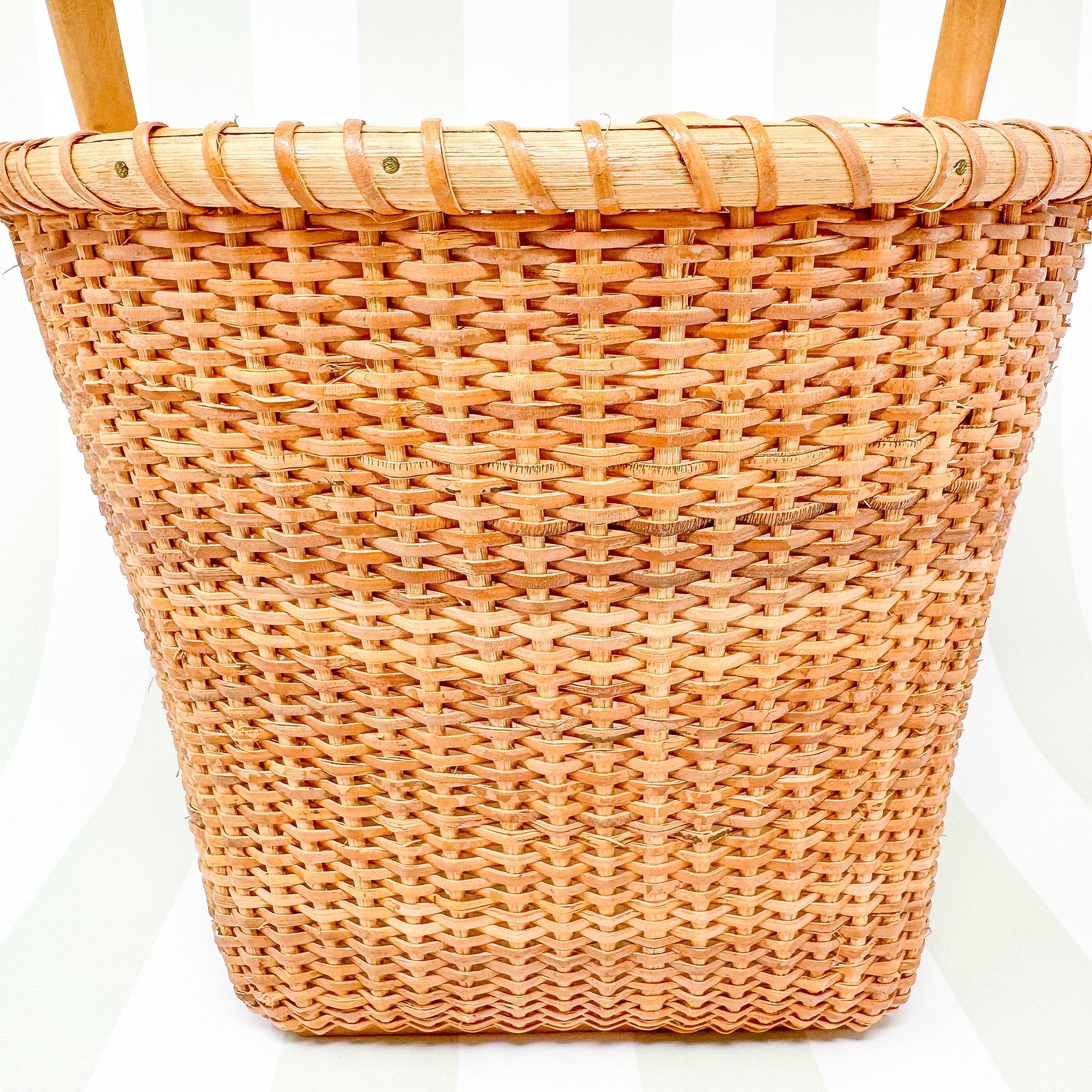 Double Handed Nantucket Woven Storage Basket