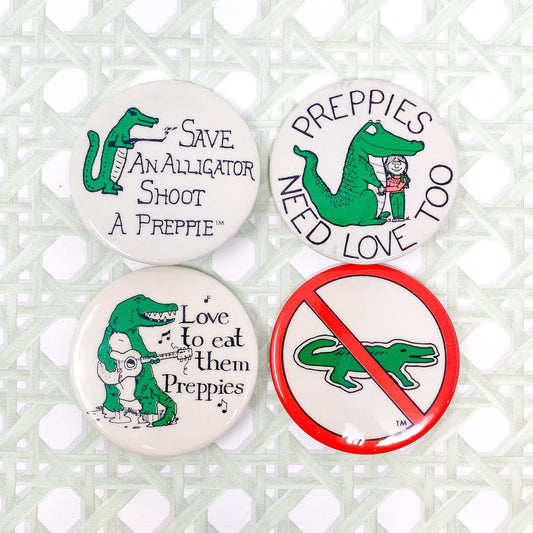 Vintage Preppy Alligator Pins