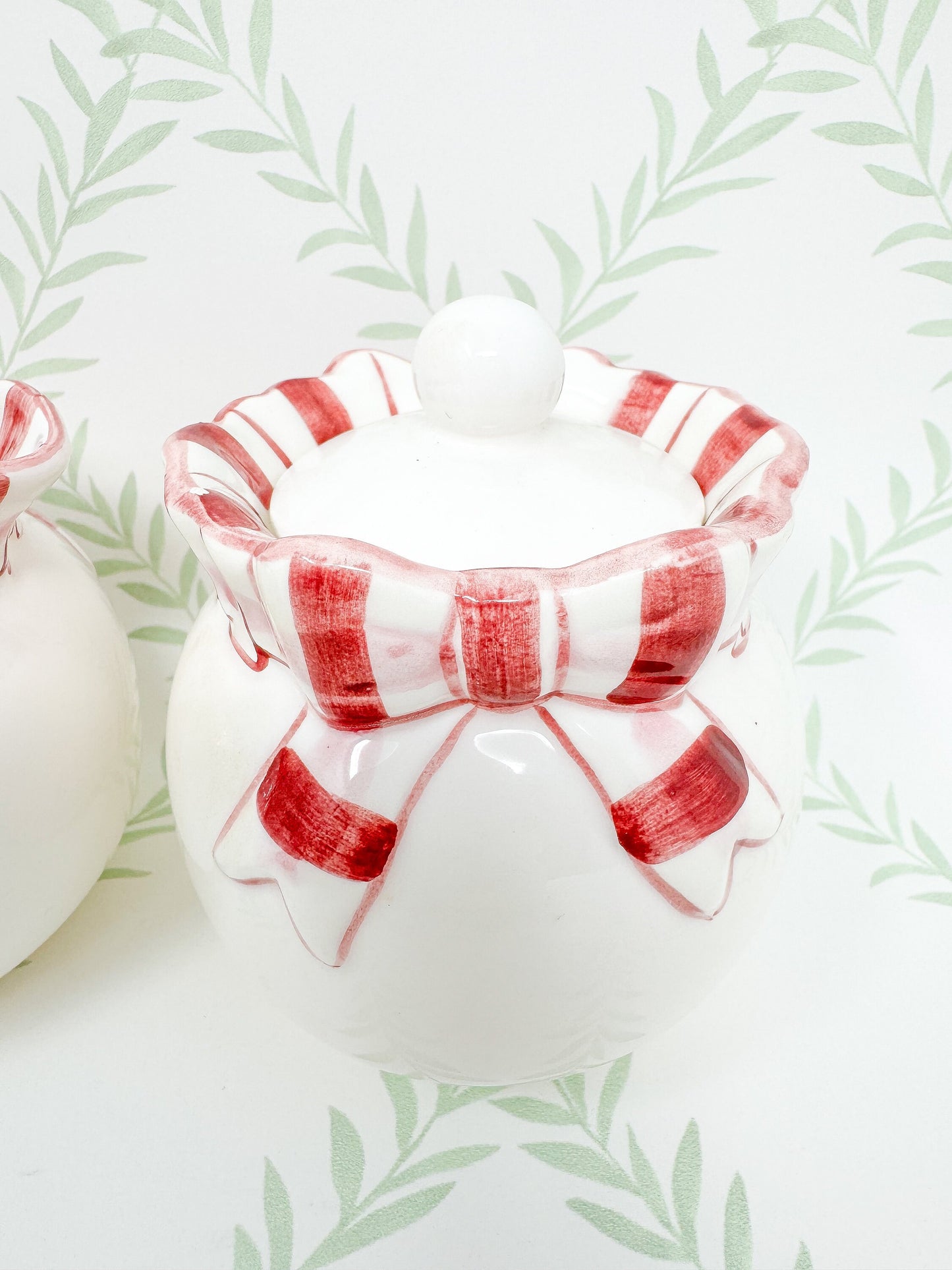 Haldon Group Cream and Sugar Set - Pink Plaid Bow