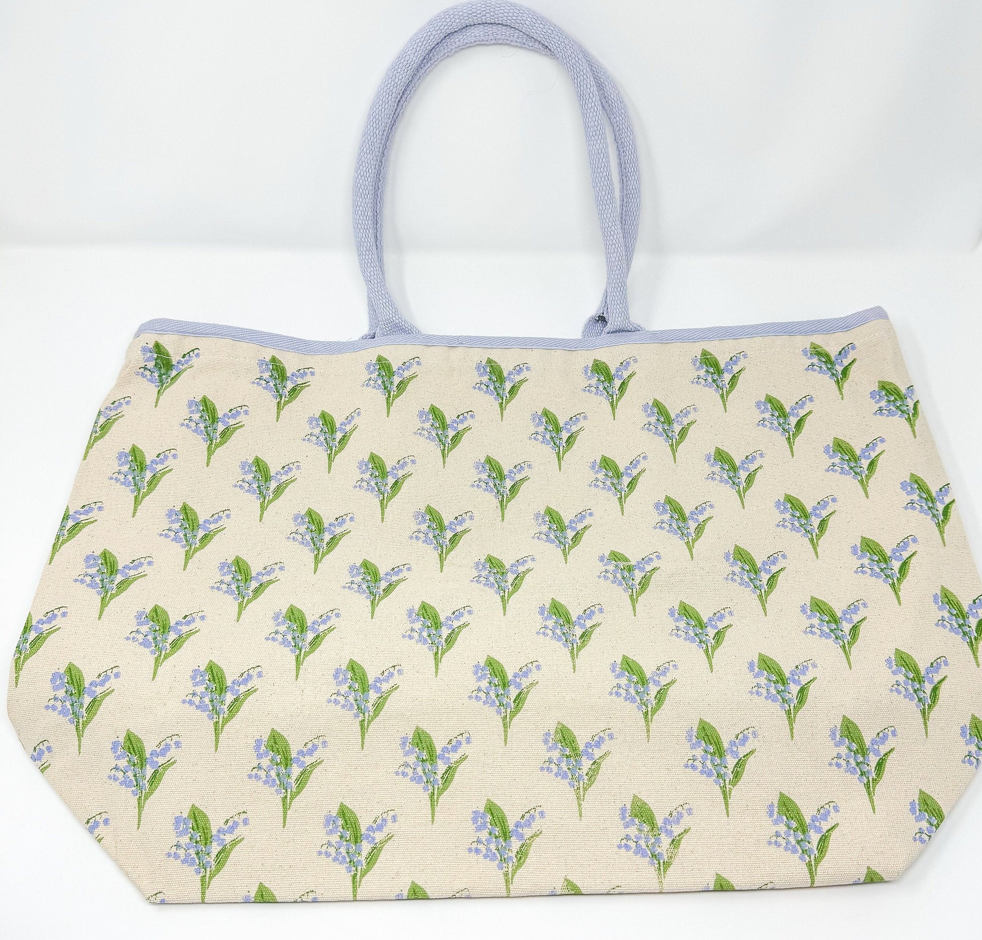 Lily of the Valley Painted Cotton Tote Bag