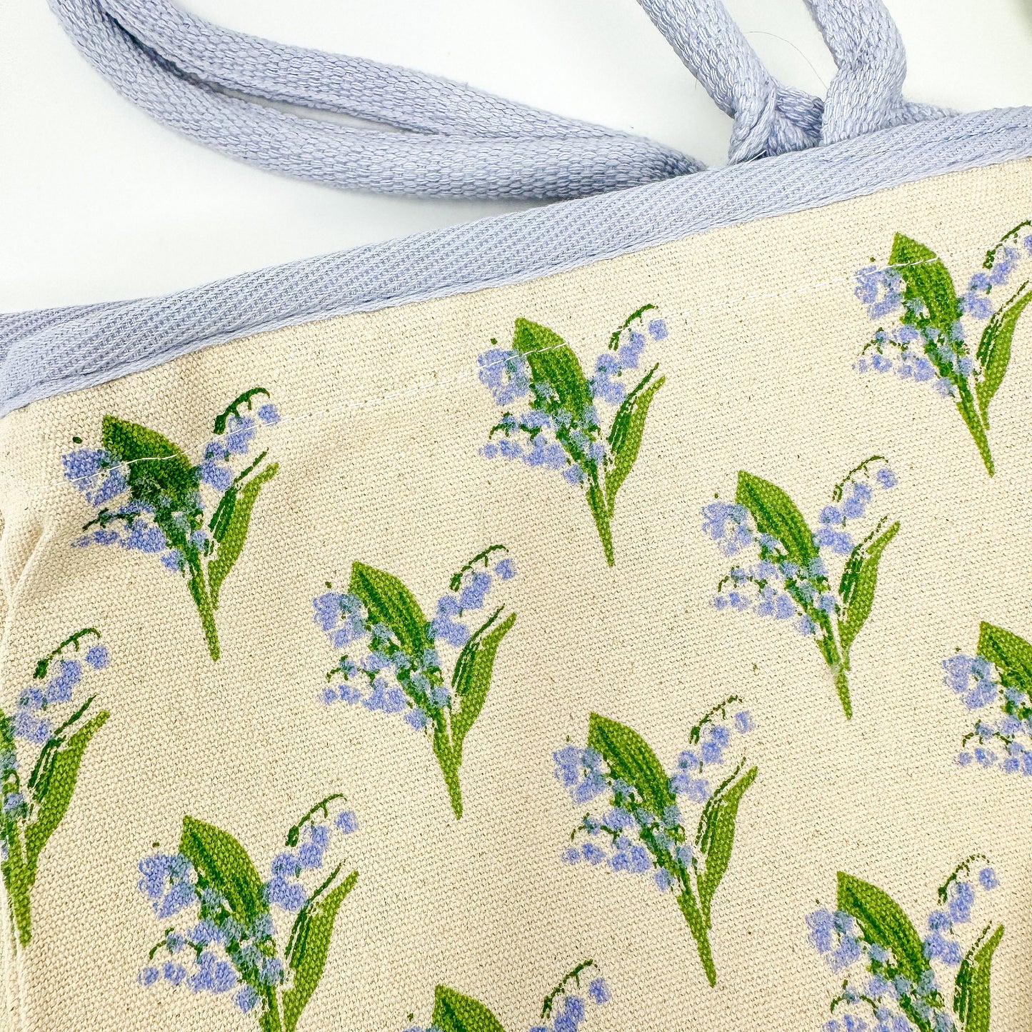 Lily of the Valley Painted Cotton Tote Bag