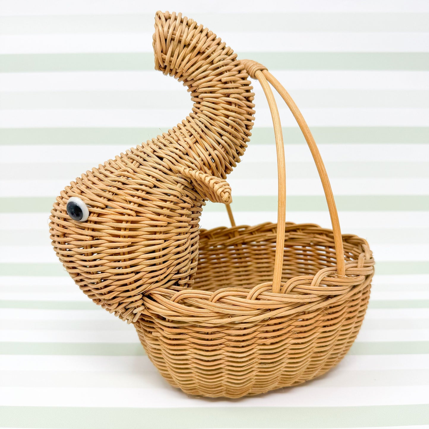 Vintage Wicker Elephant Basket