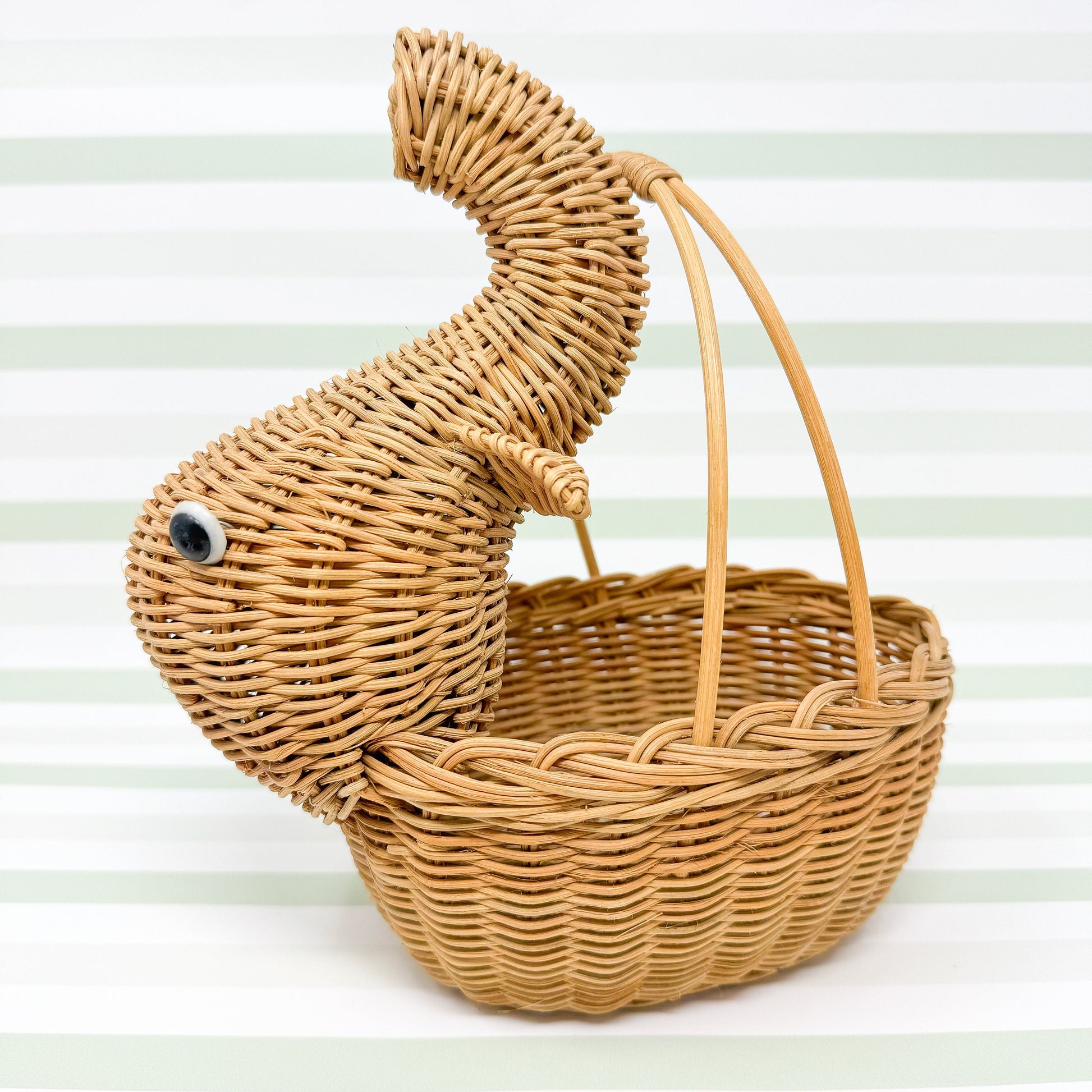 Vintage Wicker Elephant Basket