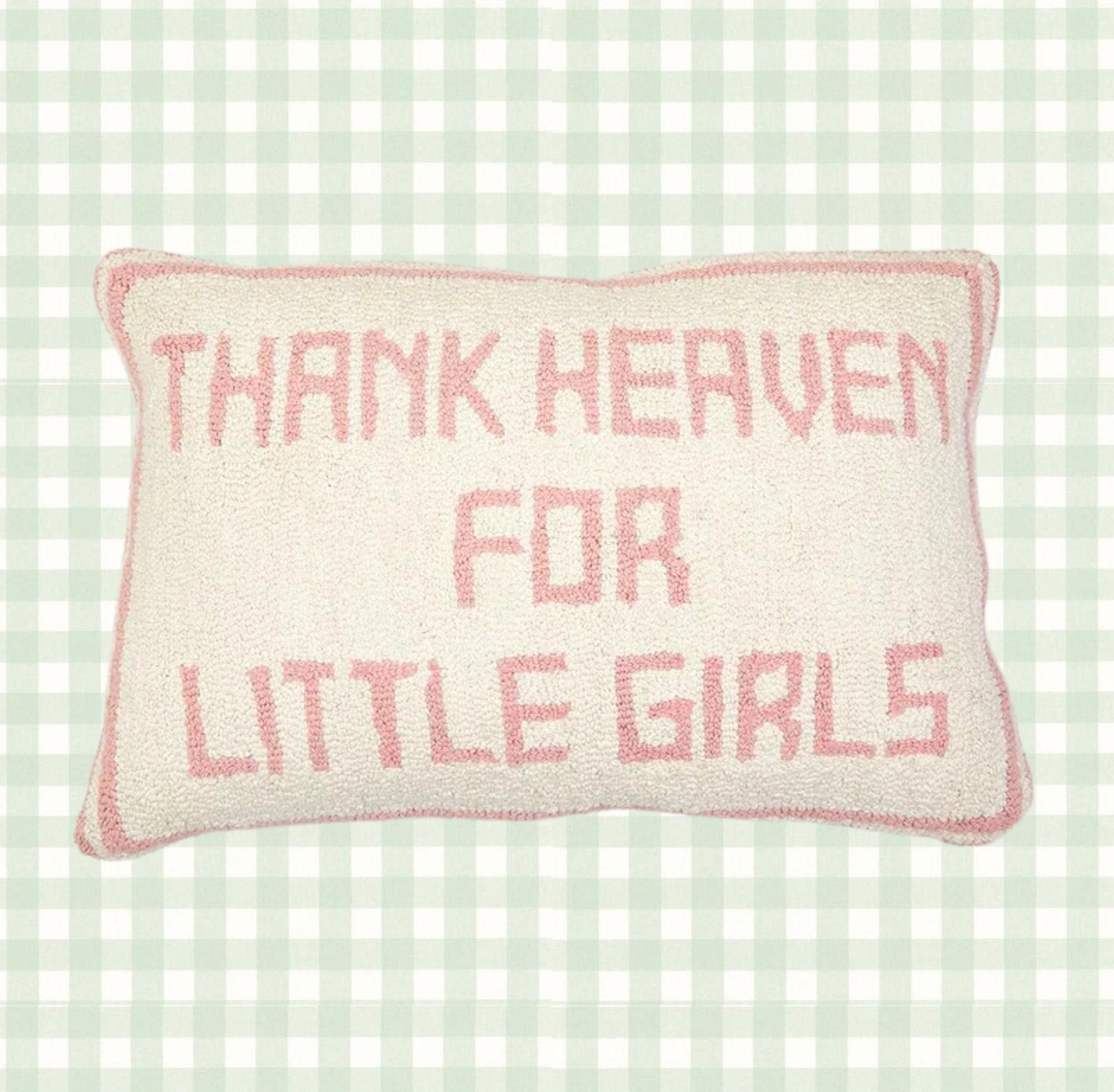 Thank Heaven For Little Boys Hooked Throw Pillow