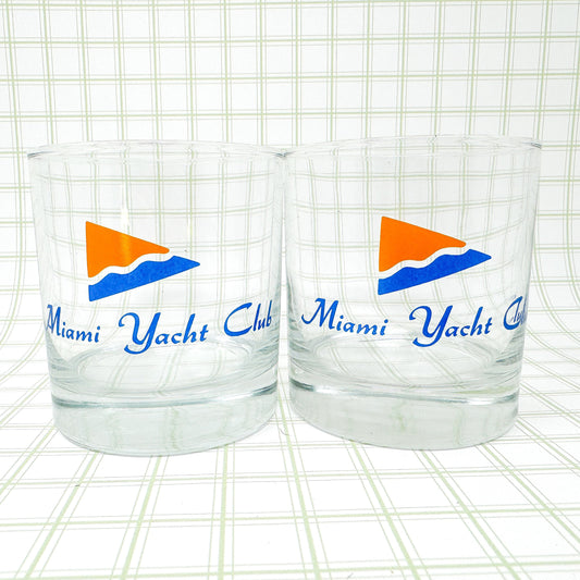 Miami Yacht Club Lowball Cocktail Glasses