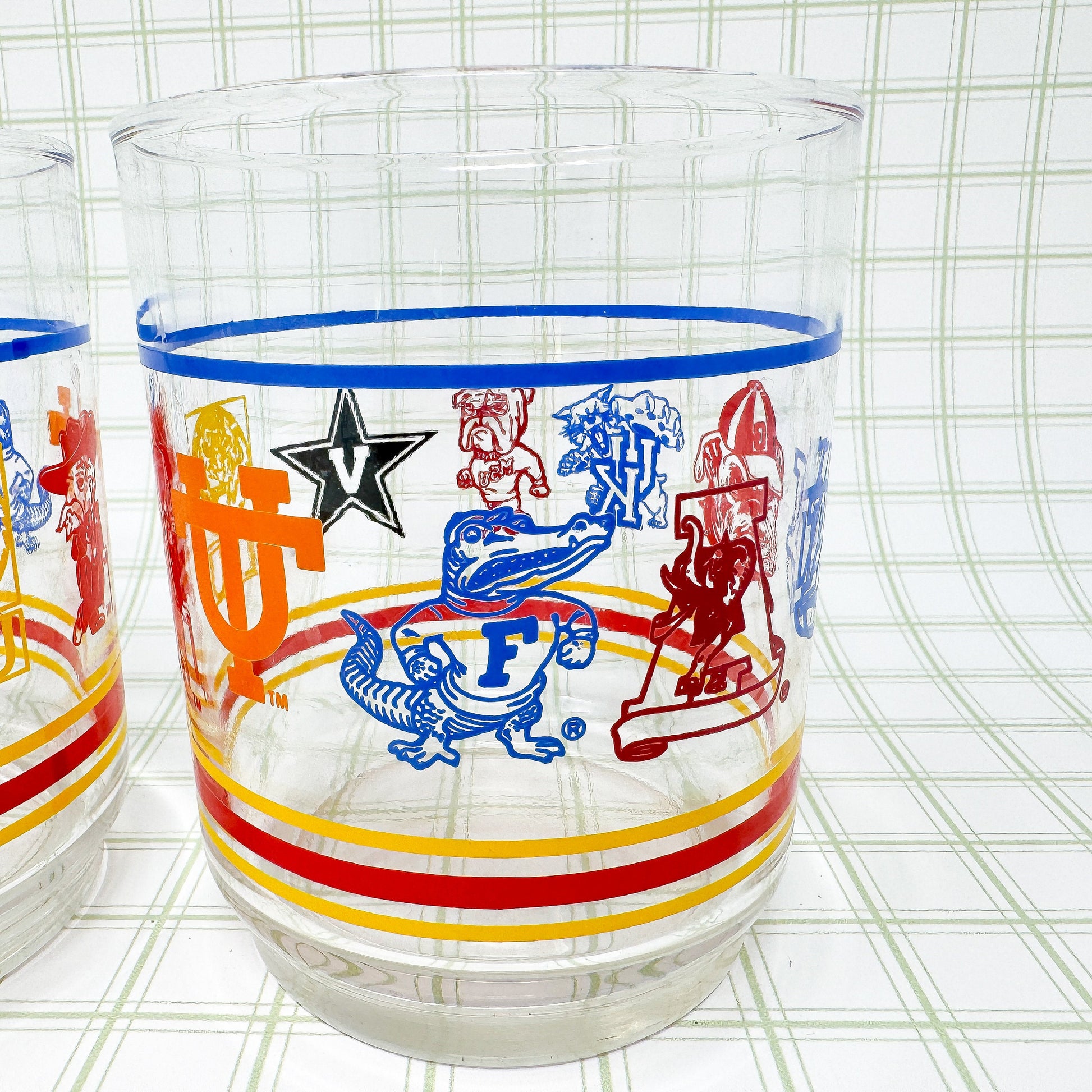 Vintage SEC Lowball Glasses - Southeastern Conference