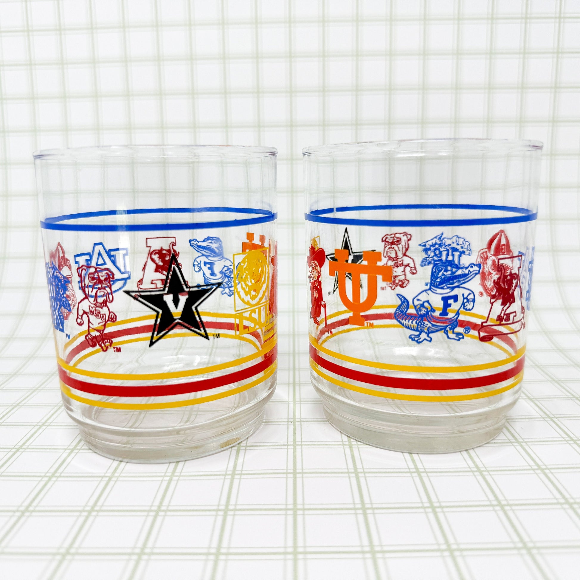 Vintage SEC Lowball Glasses - Southeastern Conference