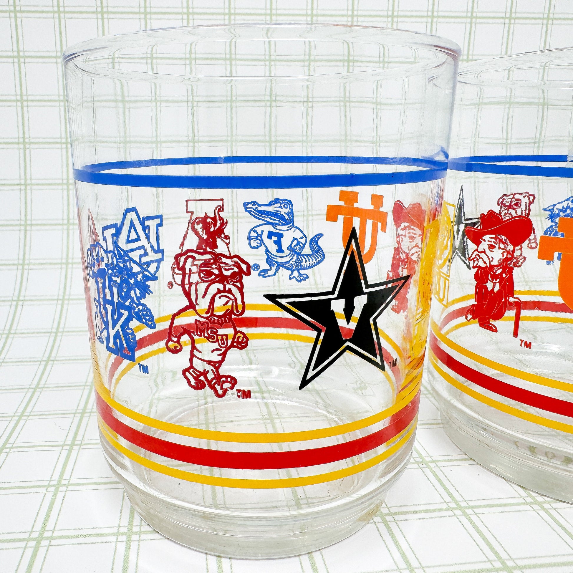 Vintage SEC Lowball Glasses - Southeastern Conference