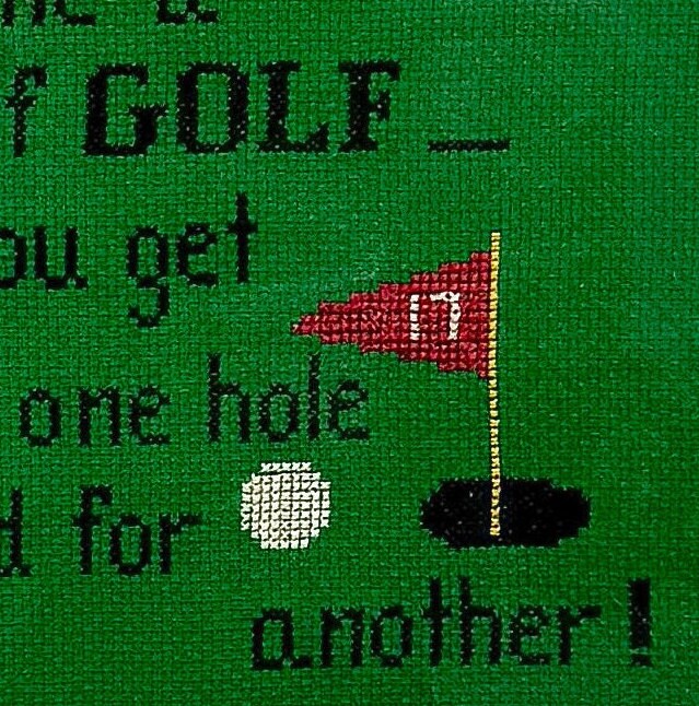 Funny Vintage Golf Framed Embroidery