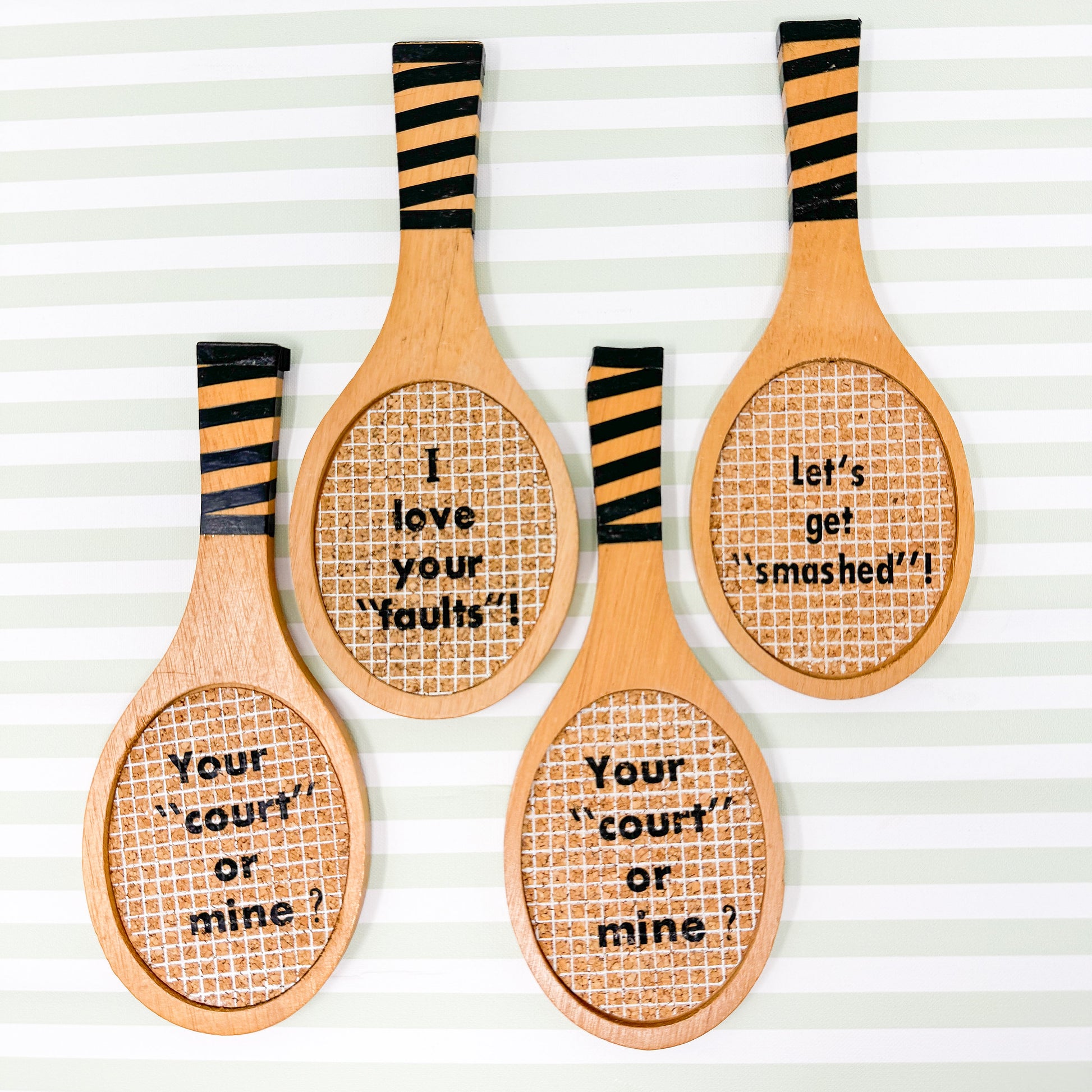 Vintage Tennis Racquet Coasters