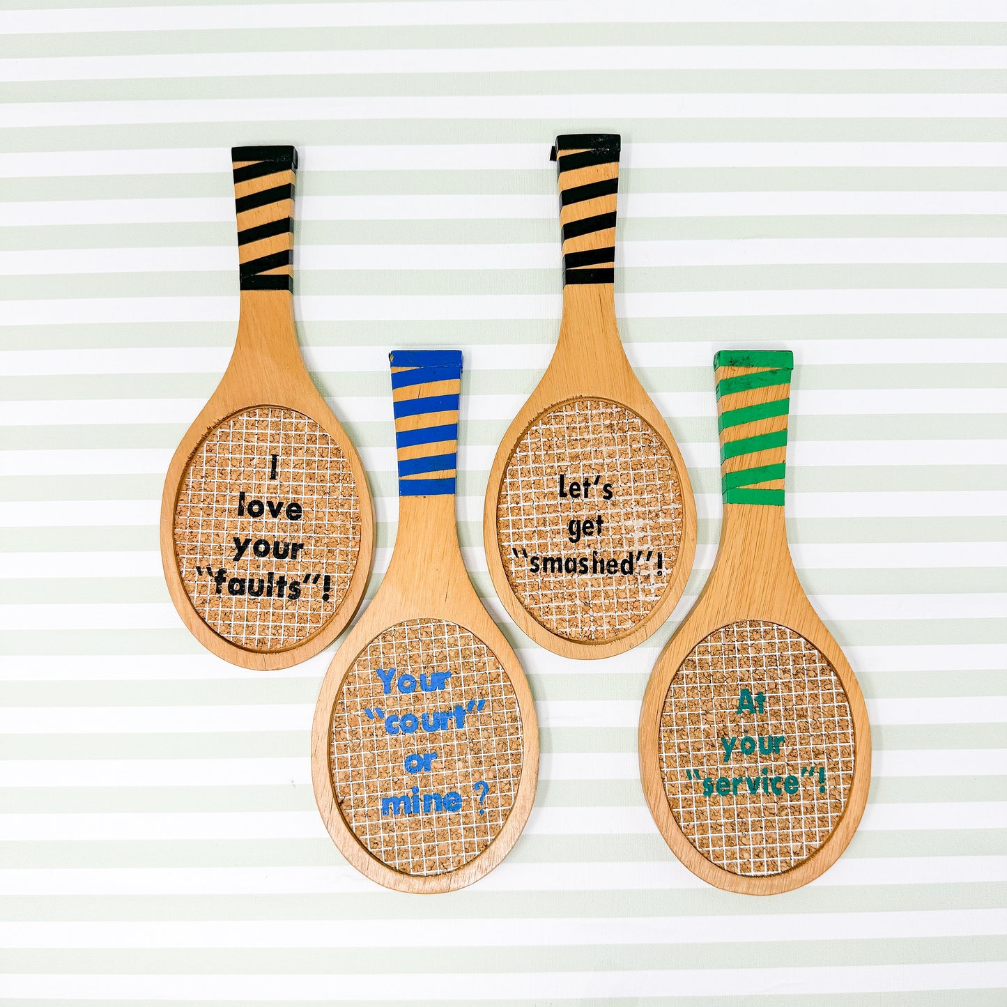 Vintage Tennis Racquet Coasters