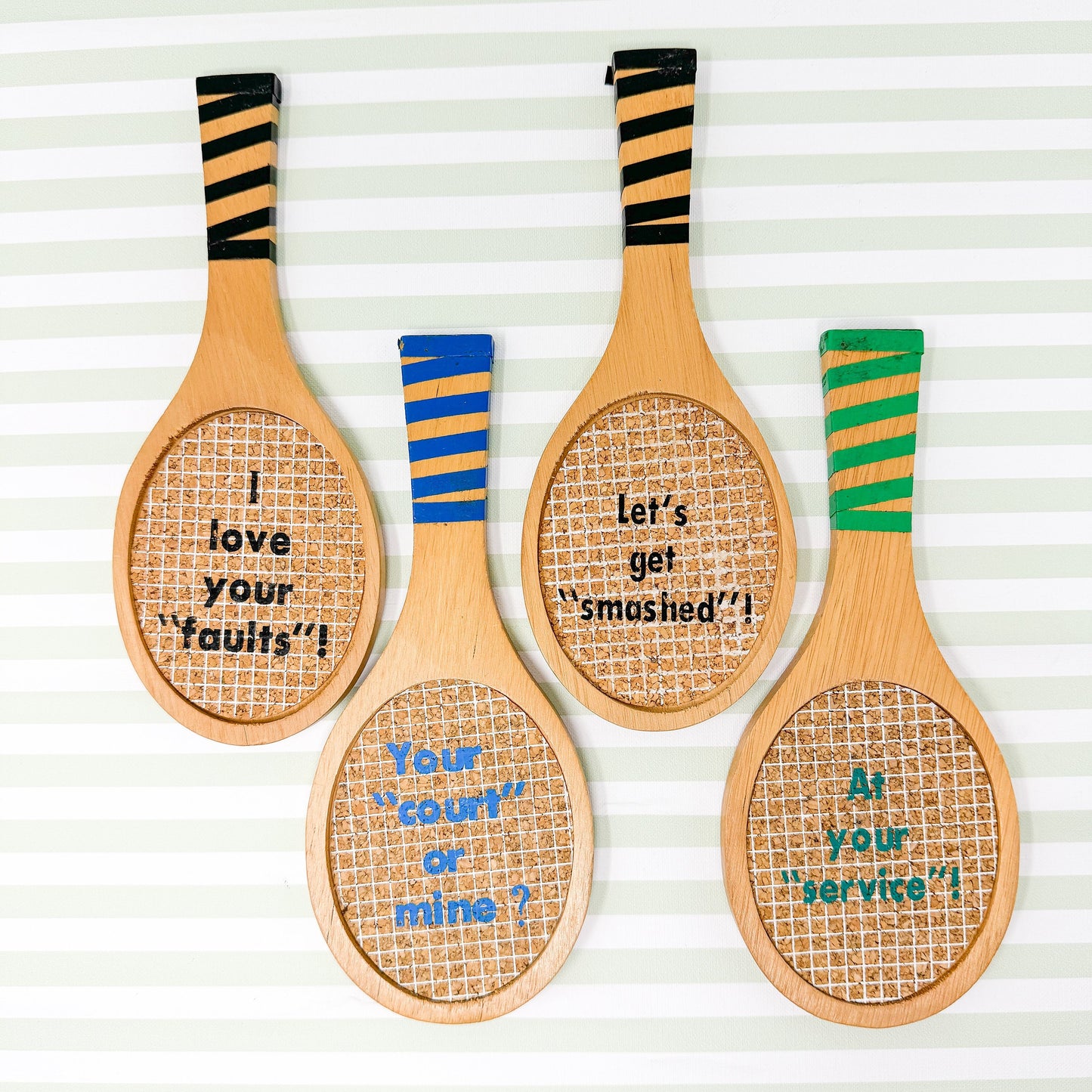 Vintage Tennis Racquet Coasters