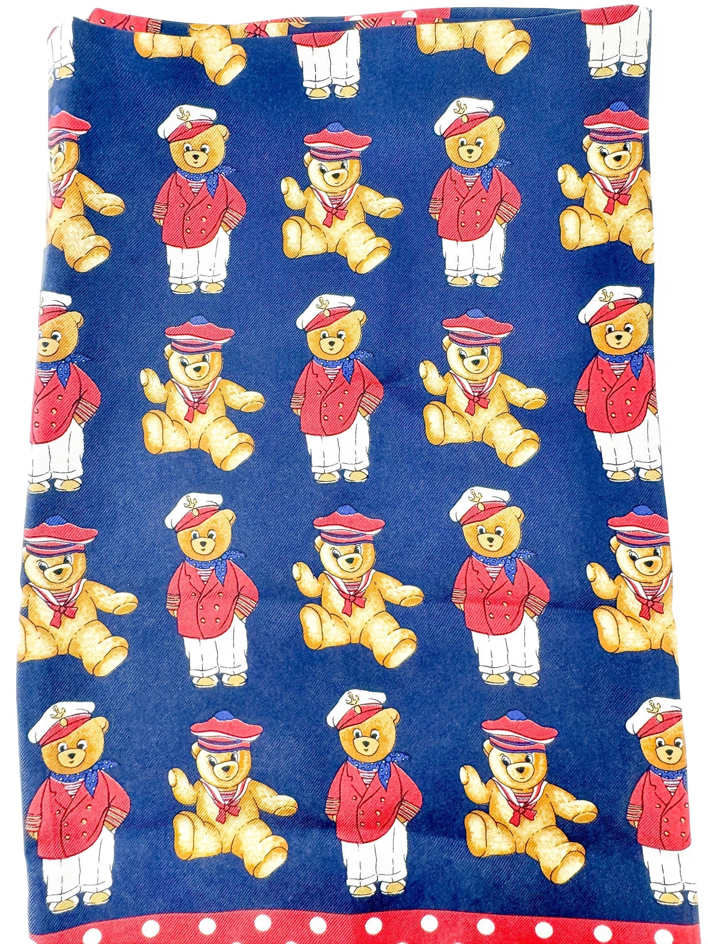 Vintage Breuer Nautical Bear Scarf - Ralph Lauren Inspired