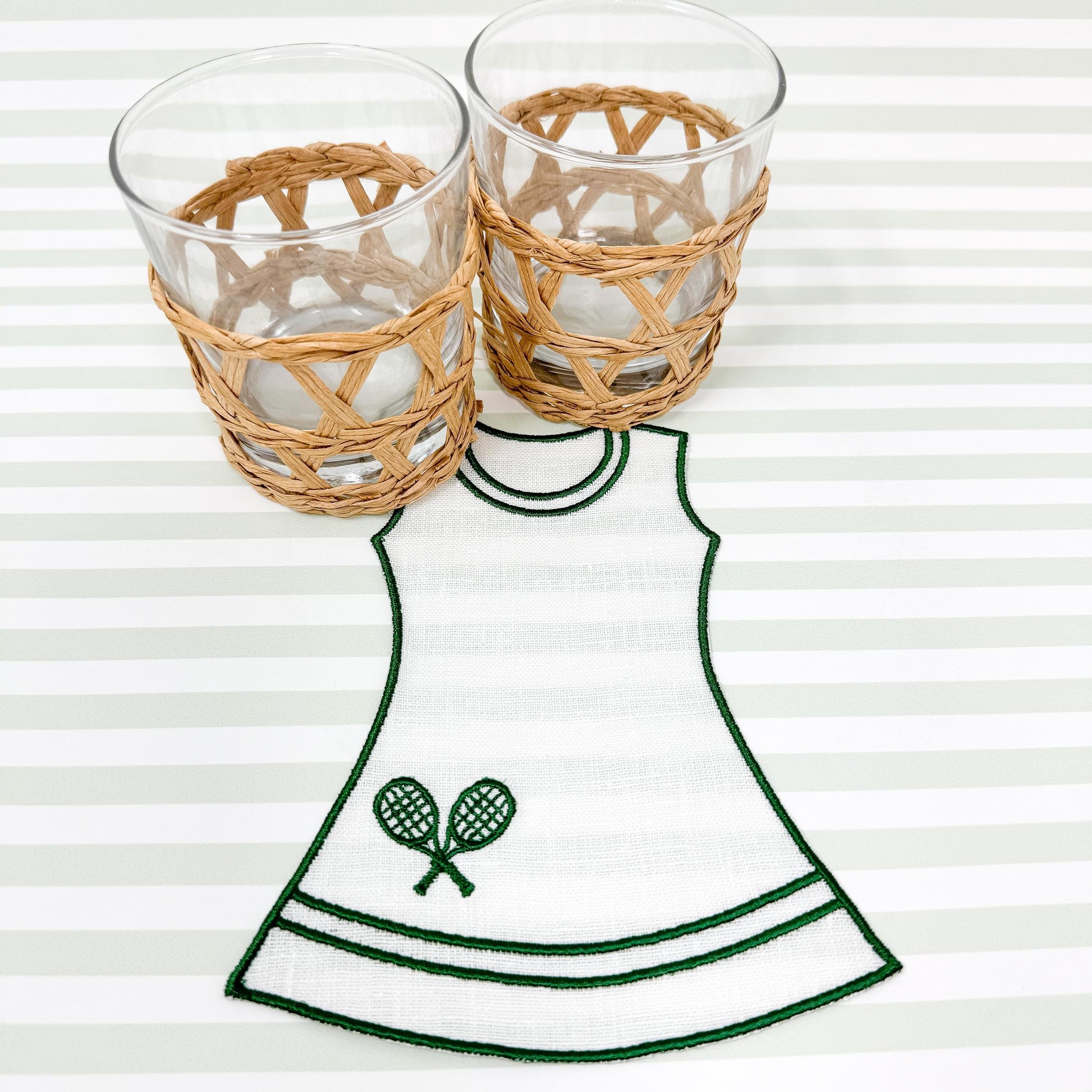 Tennis Dress Linen Cocktail Napkins - Set of 4