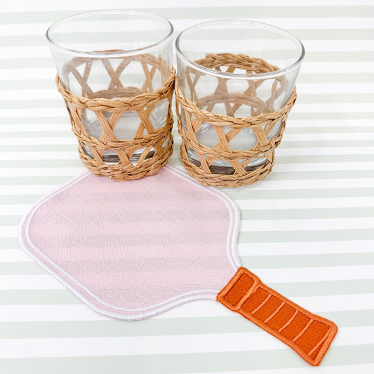 Pickleball Paddle Linen Cocktail Napkins - Set of 4