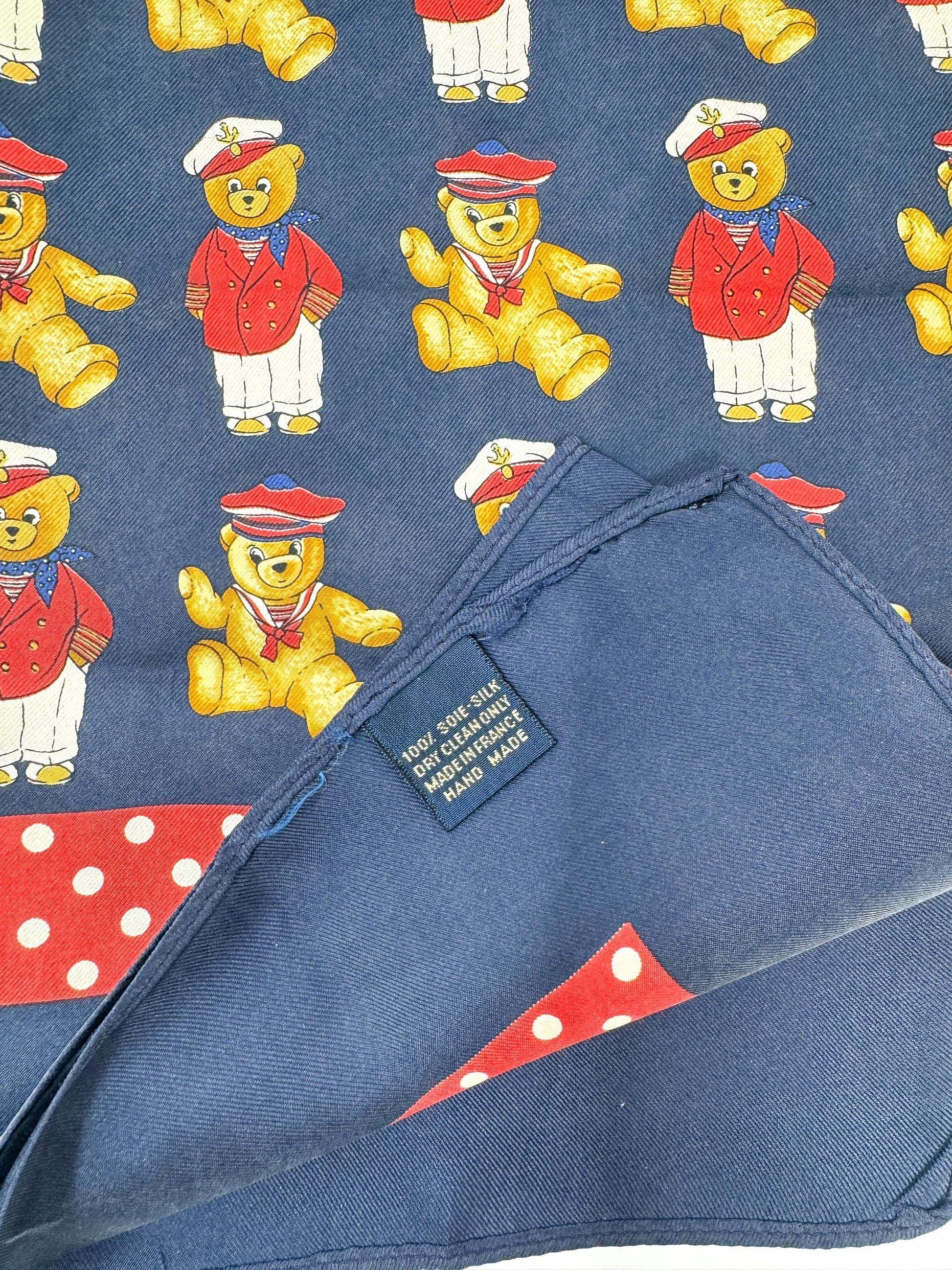 Vintage Breuer Nautical Bear Scarf - Ralph Lauren Inspired