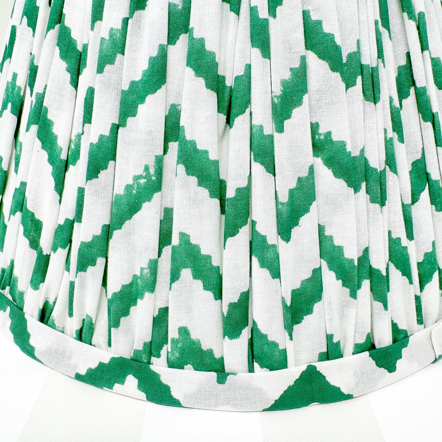 Green Pleated Fabric Empire Lampshade