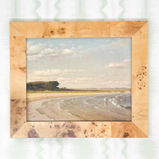 Second Beach, Newport, RI Print in Burlwood Frame