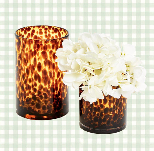 Glass Tortoiseshell Pattern Vases