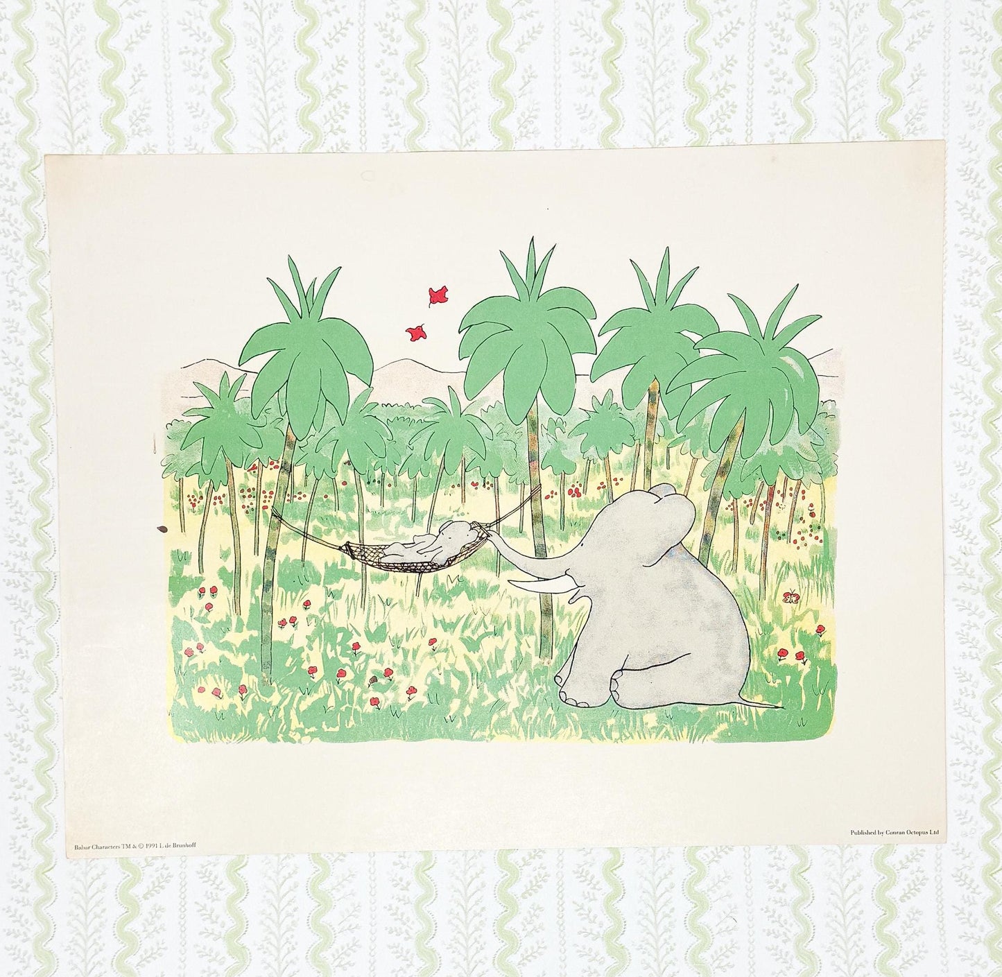 Rare Vintage Babar the Elephant Prints, 11x14"