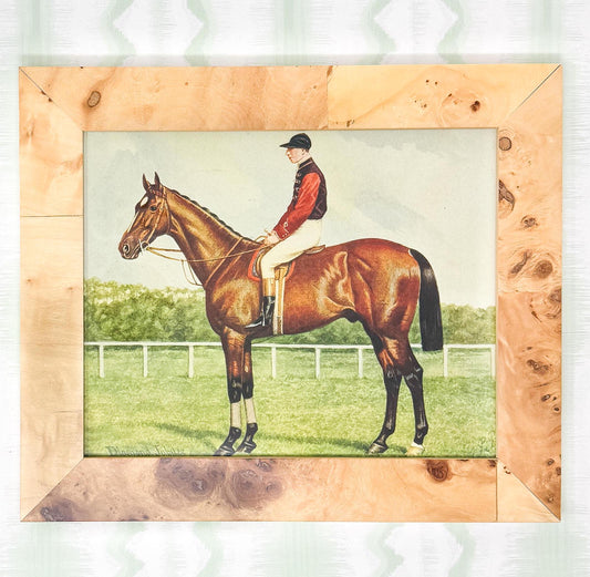 Horse 'Diamond Jubilee' Print in Burlwood Frame