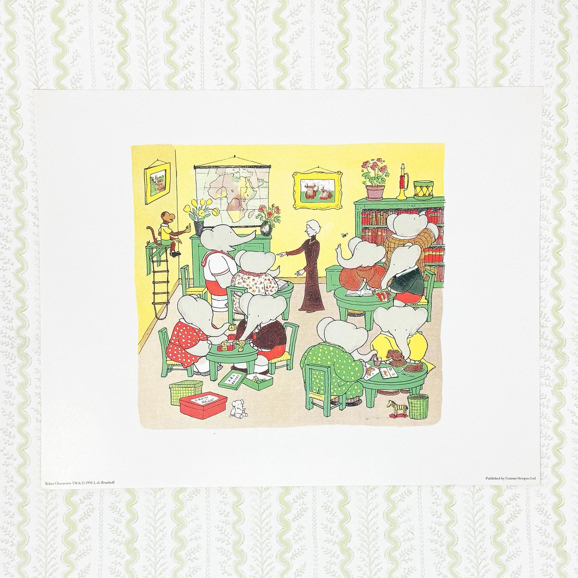 Rare Vintage Babar the Elephant Prints, 11x14"