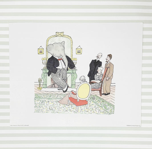 Vintage Babar the Elephant Prints, 11x14", Sitting Room