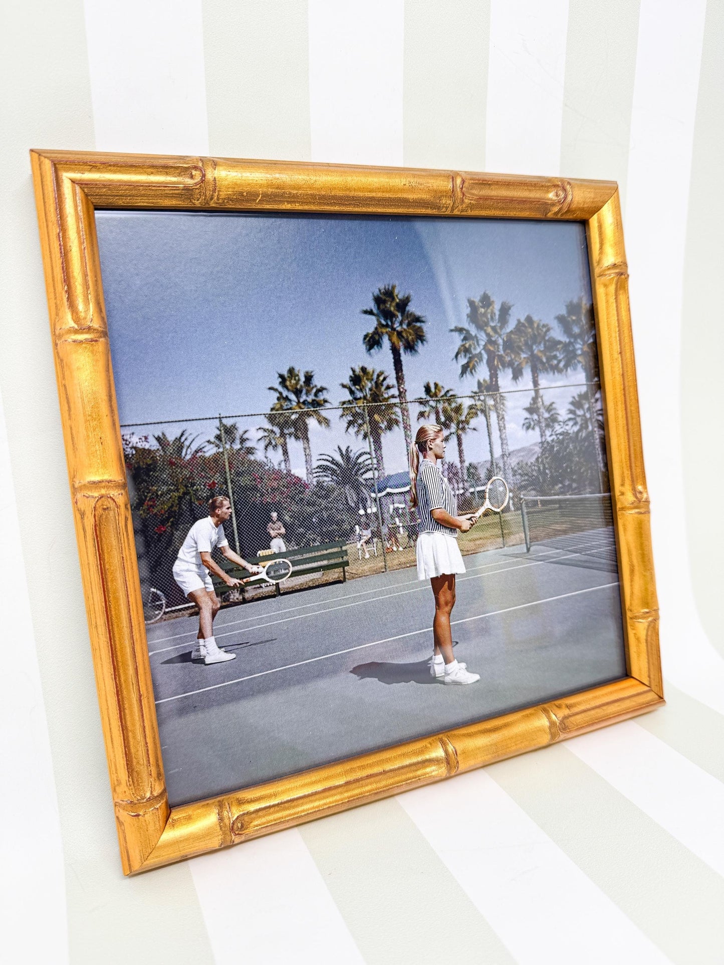 Framed Tennis in San Diego Print, 8"x8"