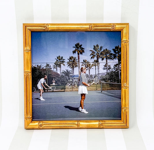 Framed Tennis in San Diego Print, 8"x8"