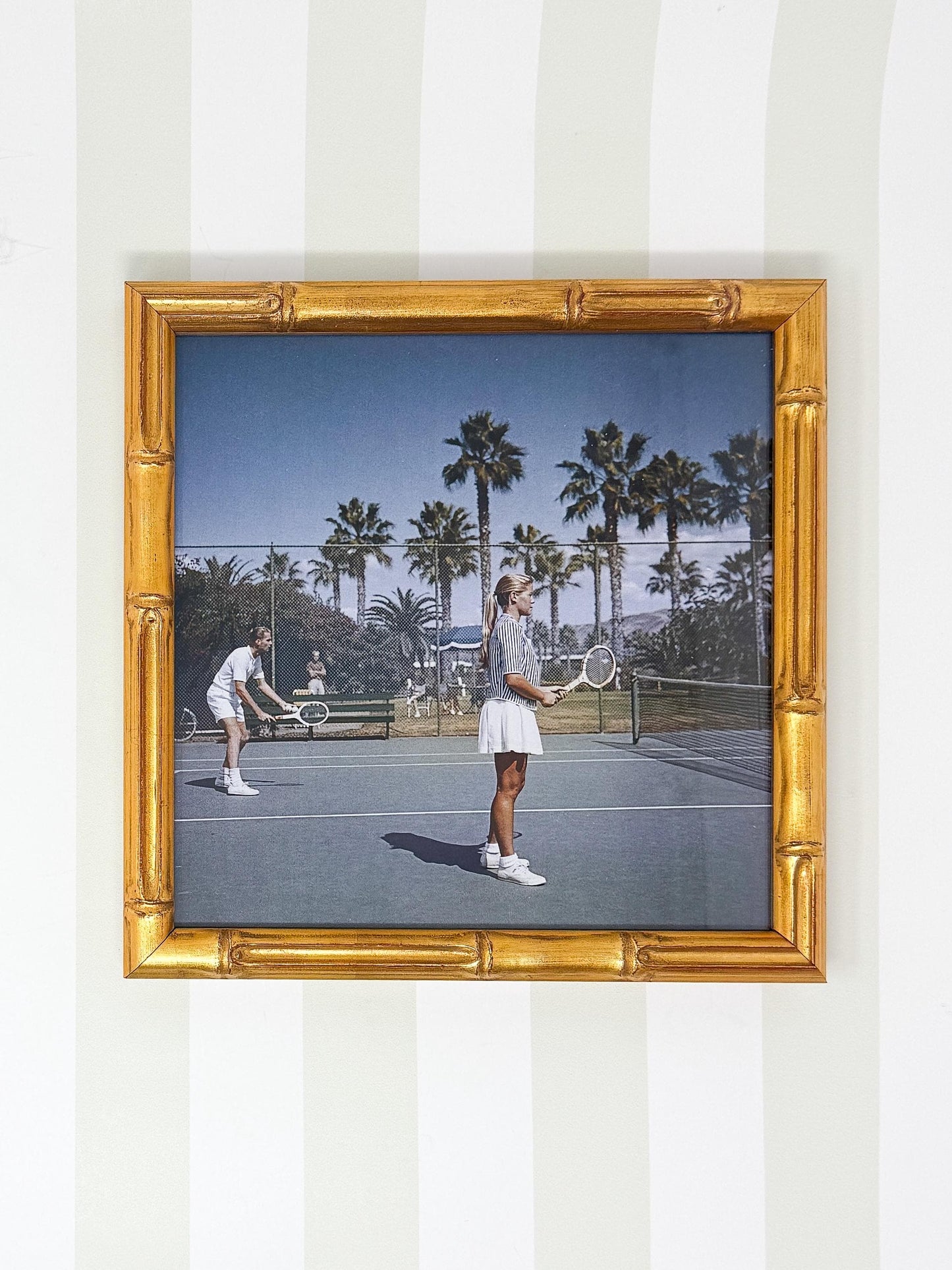 Framed Tennis in San Diego Print, 8"x8"