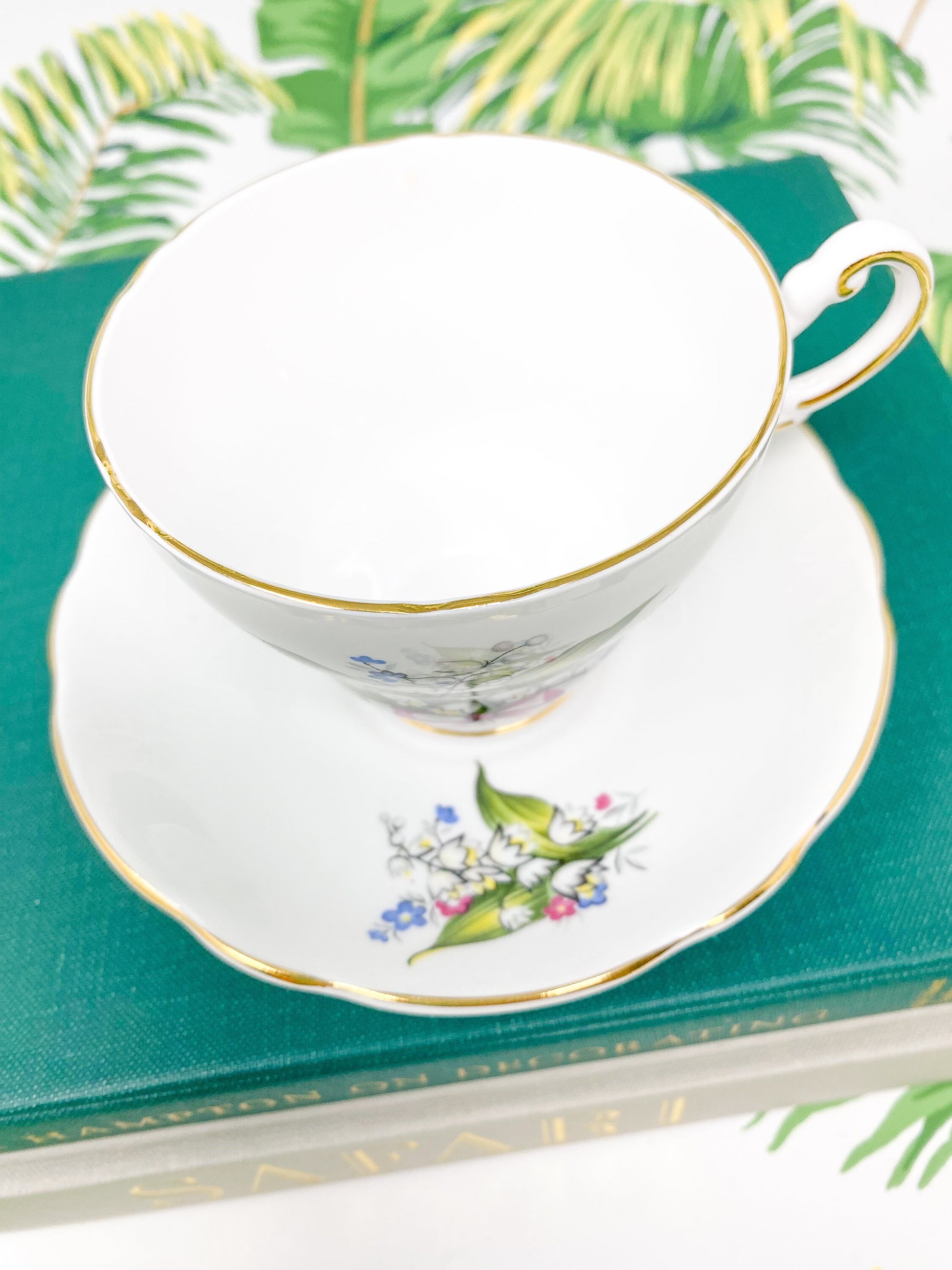 Vintage Lily of the Valley Teacup and Saucer - Regency China