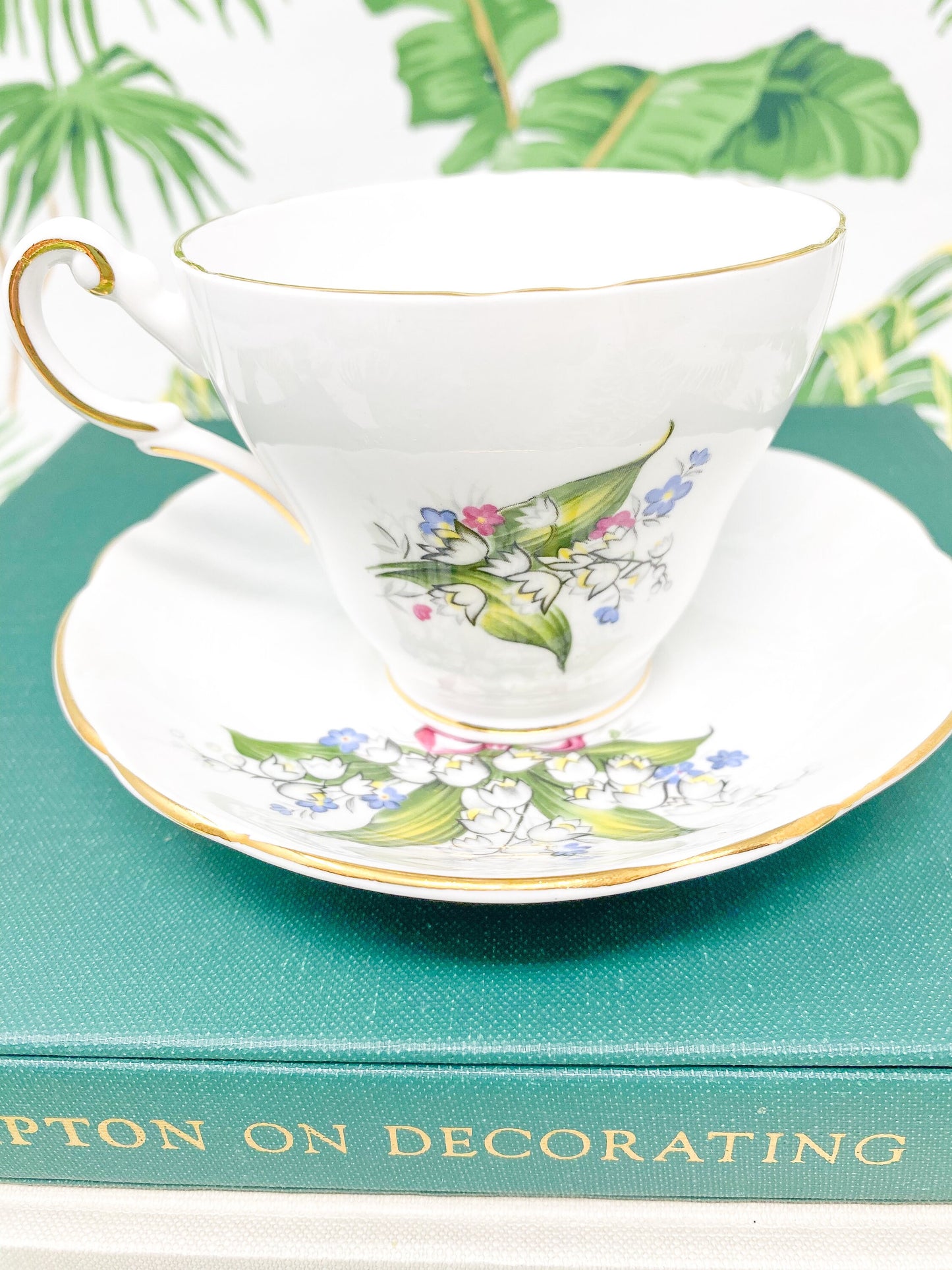 Vintage Lily of the Valley Teacup and Saucer - Regency China