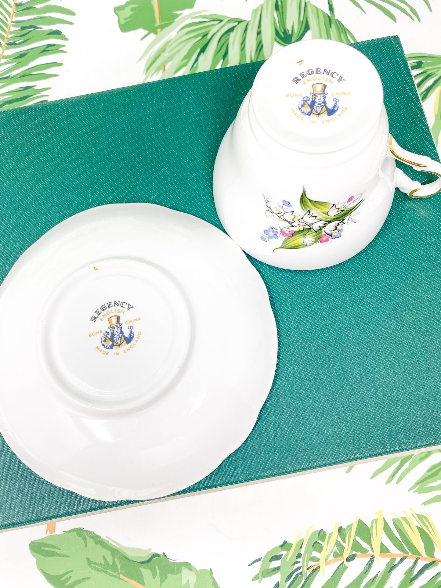 Vintage Lily of the Valley Teacup and Saucer - Regency China