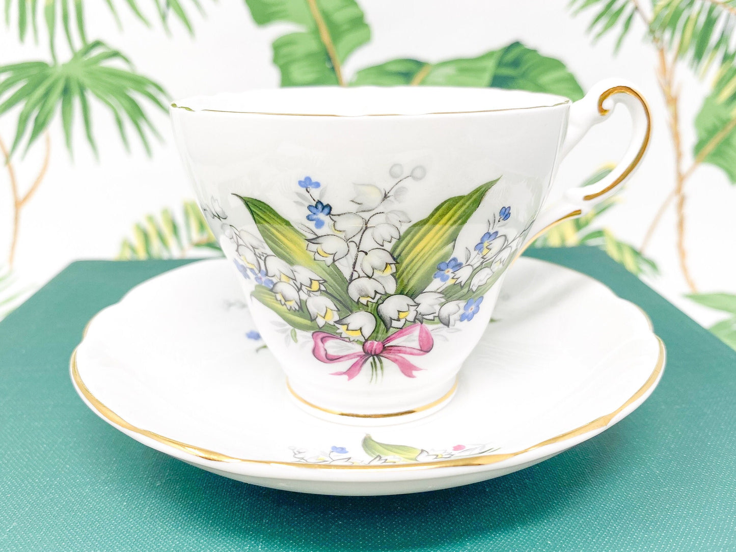 Vintage Lily of the Valley Teacup and Saucer - Regency China