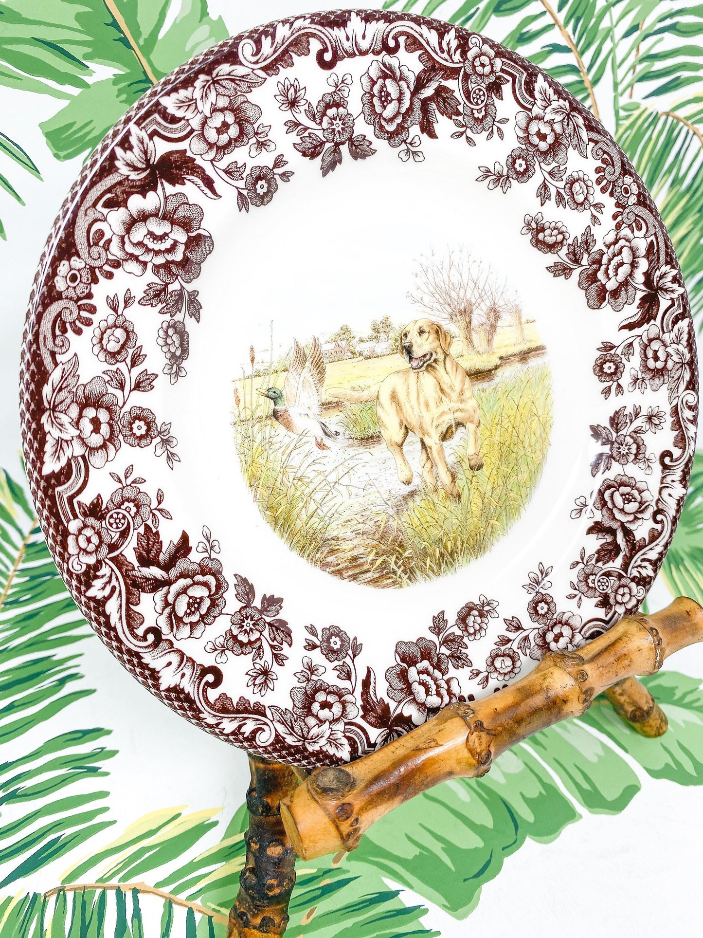 Spode Woodland Yellow Labrador Salad Plate