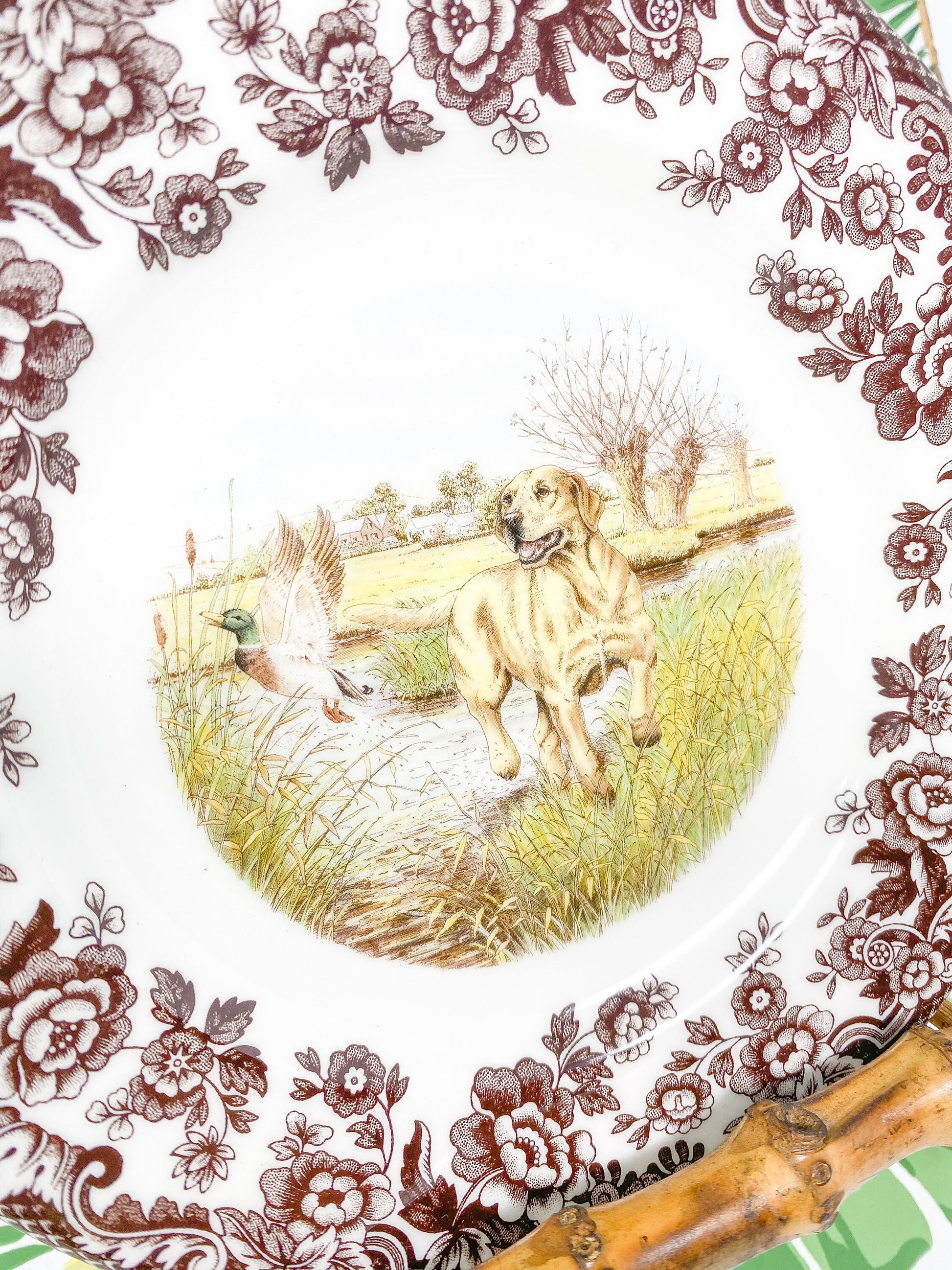 Spode Woodland Yellow Labrador Salad Plate