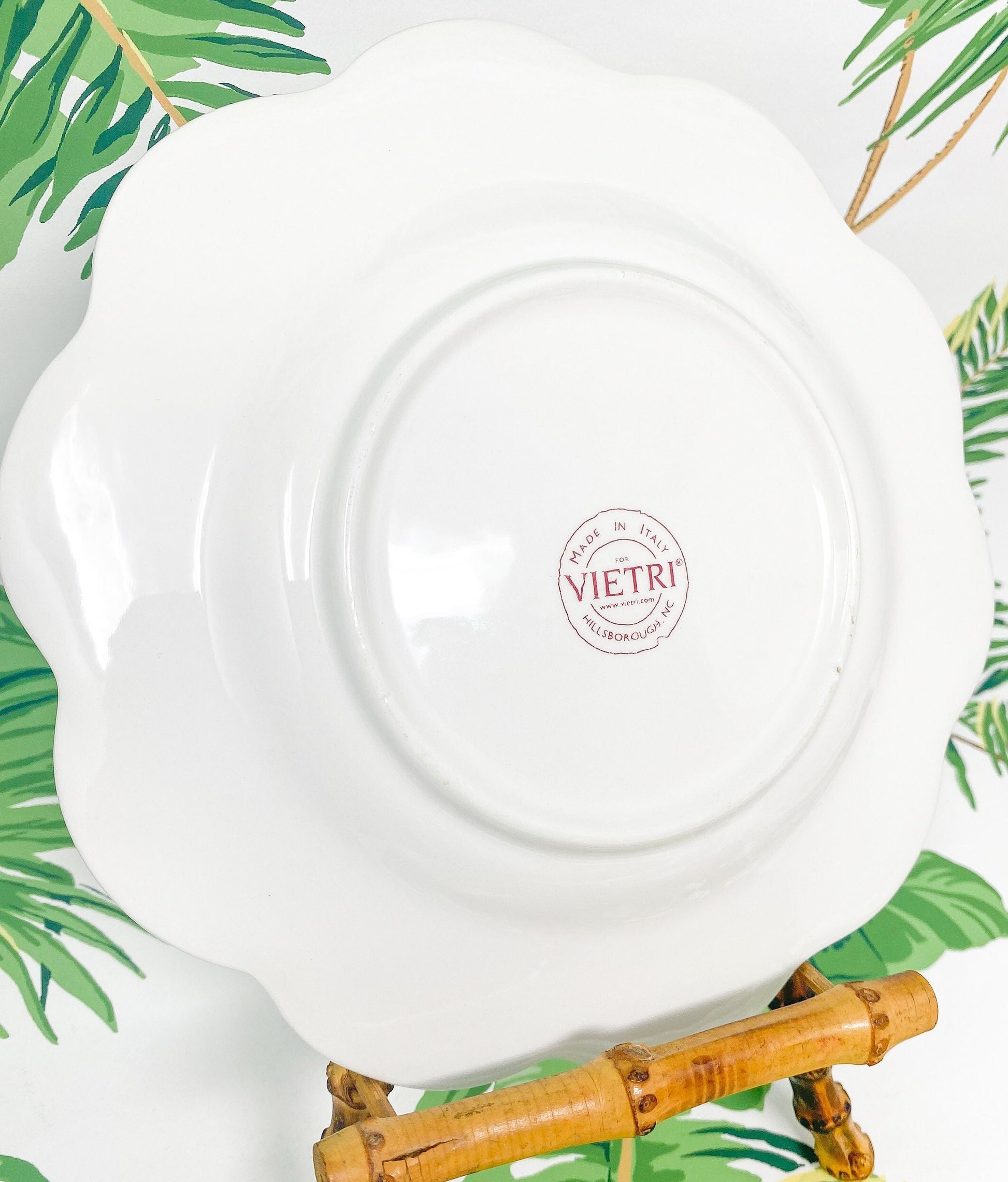 Vintage Vietri Lily of the Valley Plate - Boxwood Collection