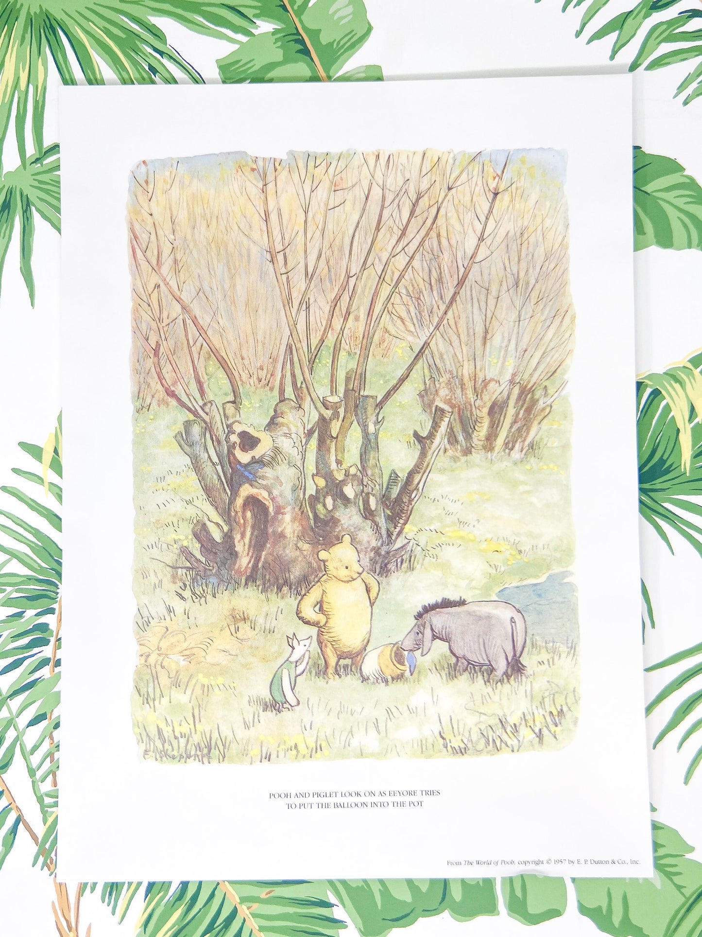 Vintage Winnie the Pooh Watercolor Prints - 11" x 14"