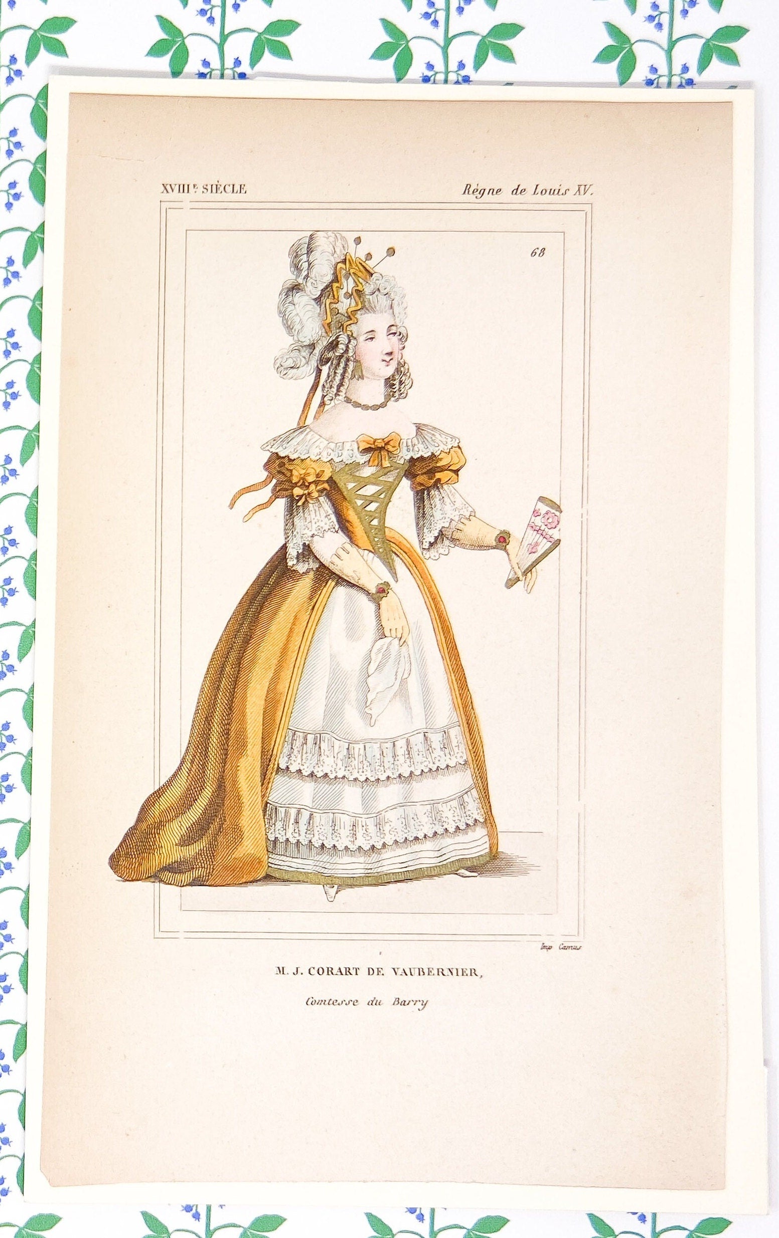 Antique French Fashion Plates from "Historical Costumes of France"