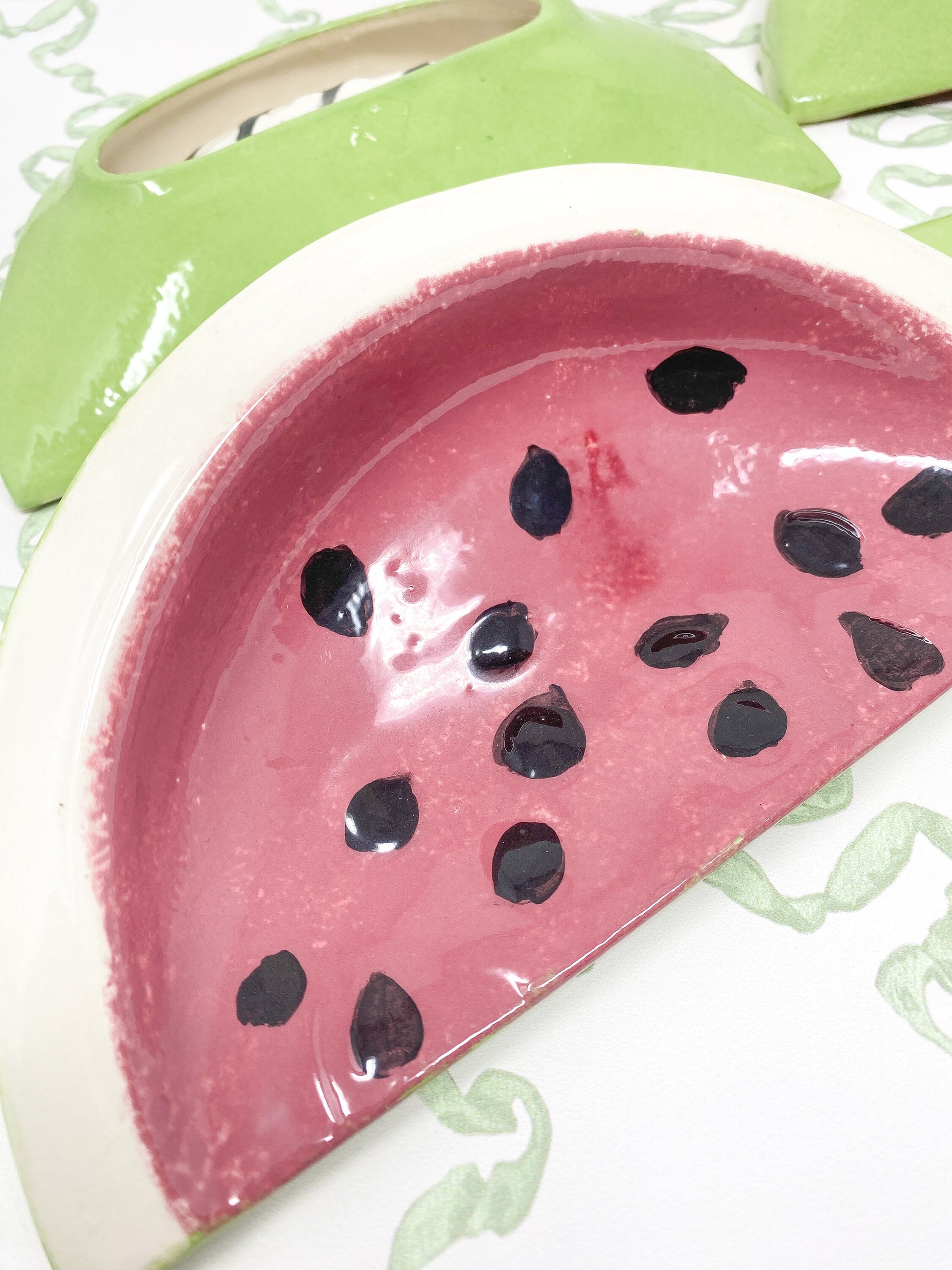 Vintage Handpainted Watermelon Plates